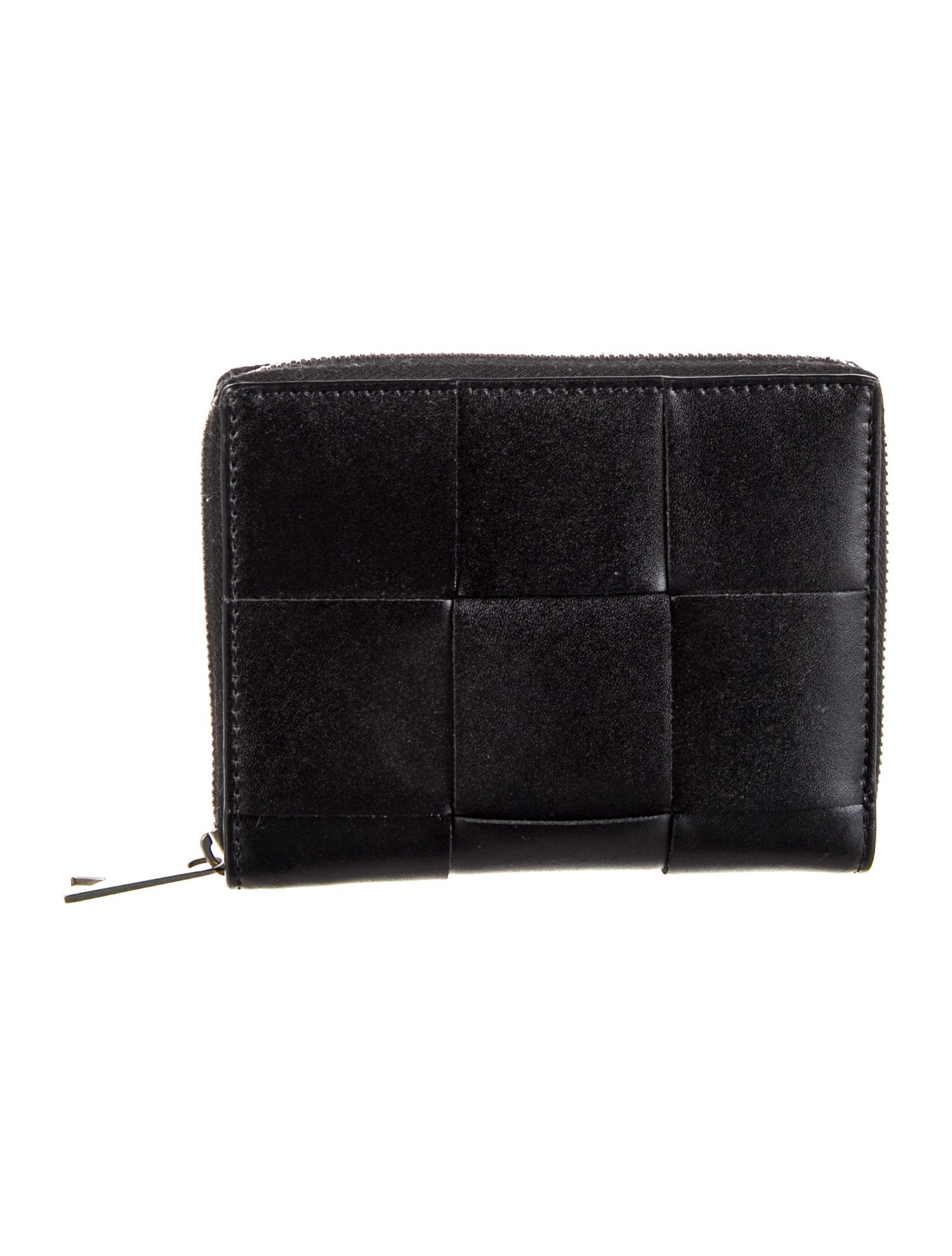 Bottega Veneta Intrecciato Weave Leather Compact Wallet