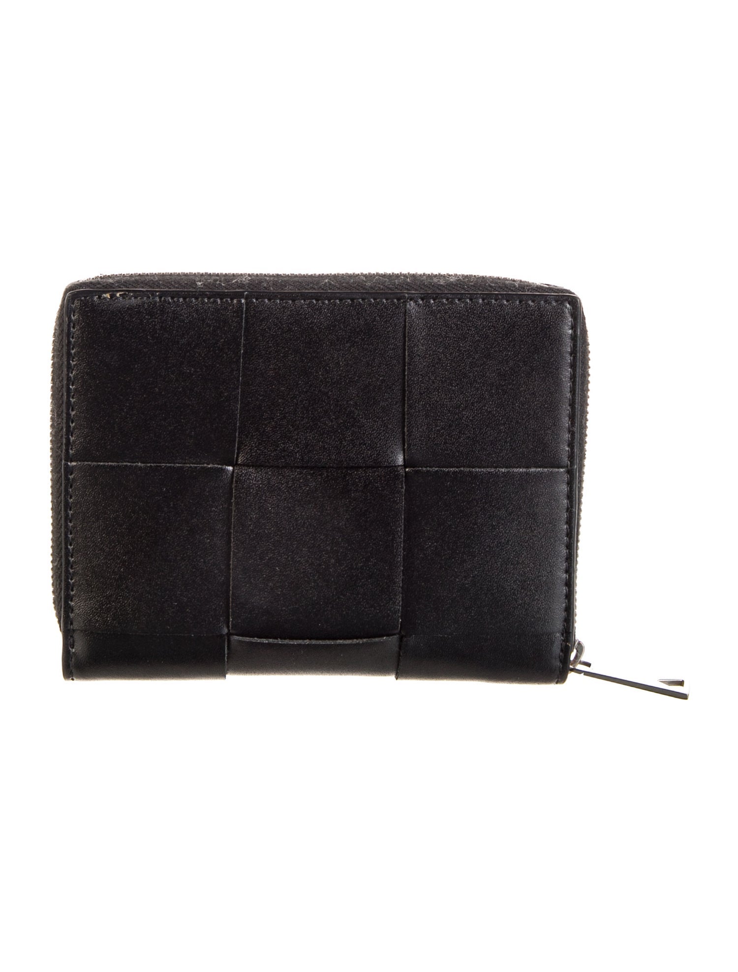 Bottega Veneta Intrecciato Weave Leather Compact Wallet