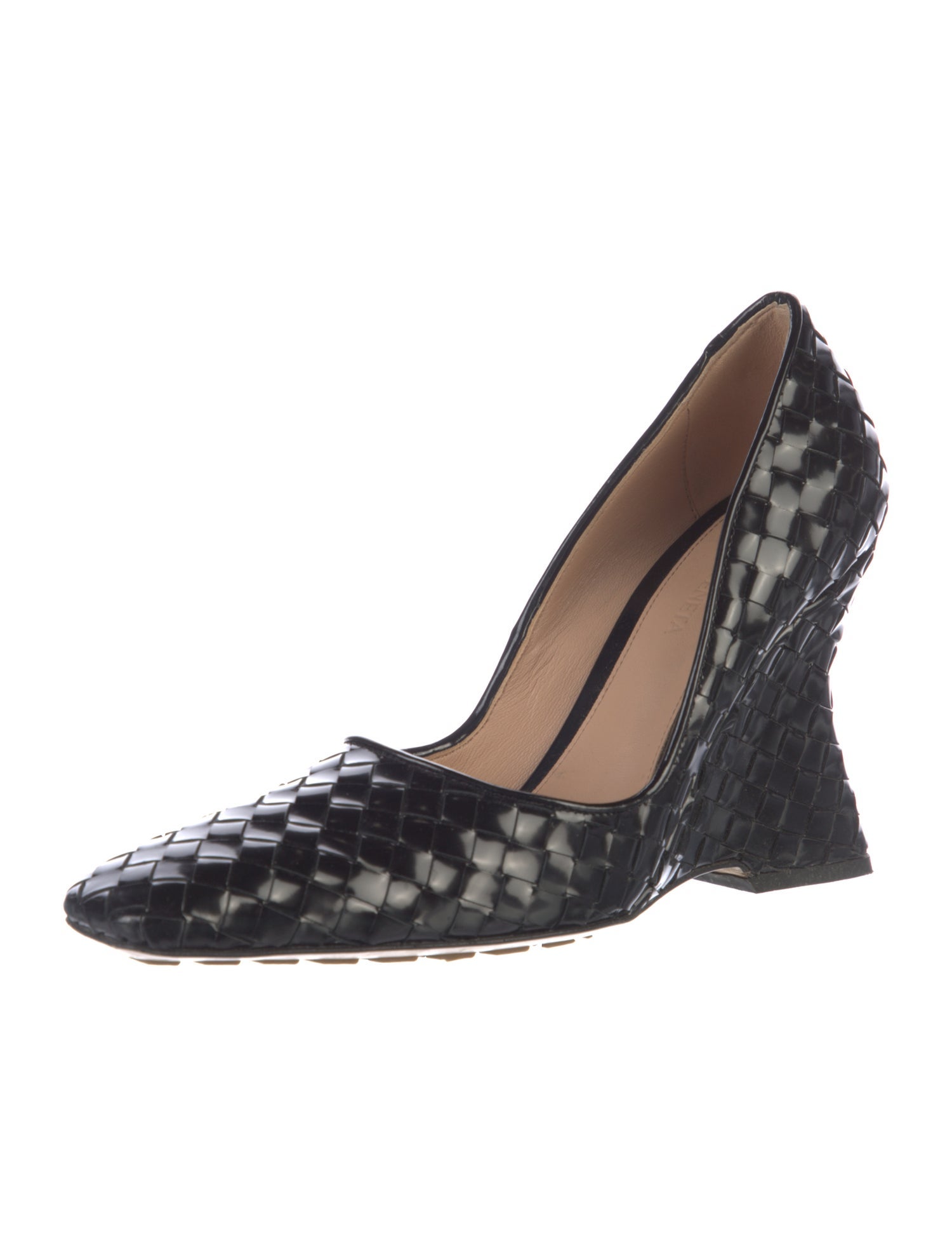 Bottega Veneta Intrecciato Weave Leather Pumps