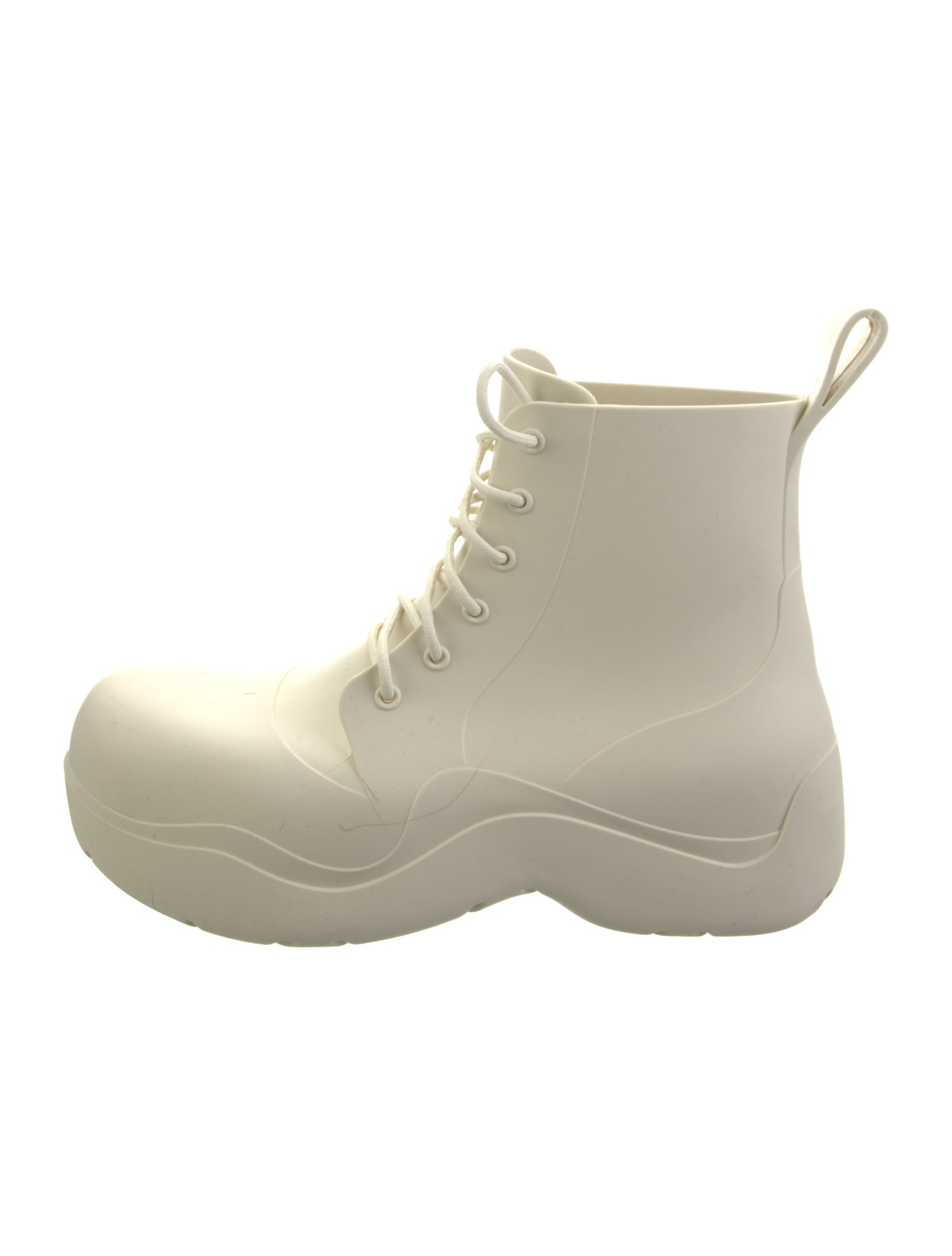 Bottega Veneta Puddle Lace Up Rubber Boots Rubber Rain Boots