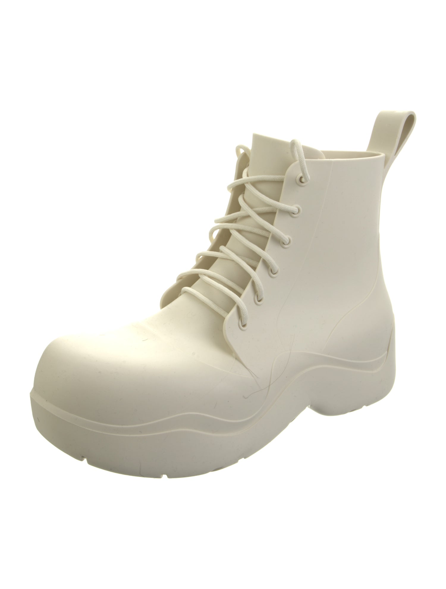 Bottega Veneta Puddle Lace Up Rubber Boots Rubber Rain Boots