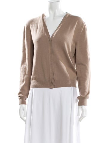Pre-owned Bottega Veneta Cashmere V-neck Sweater In Neutral