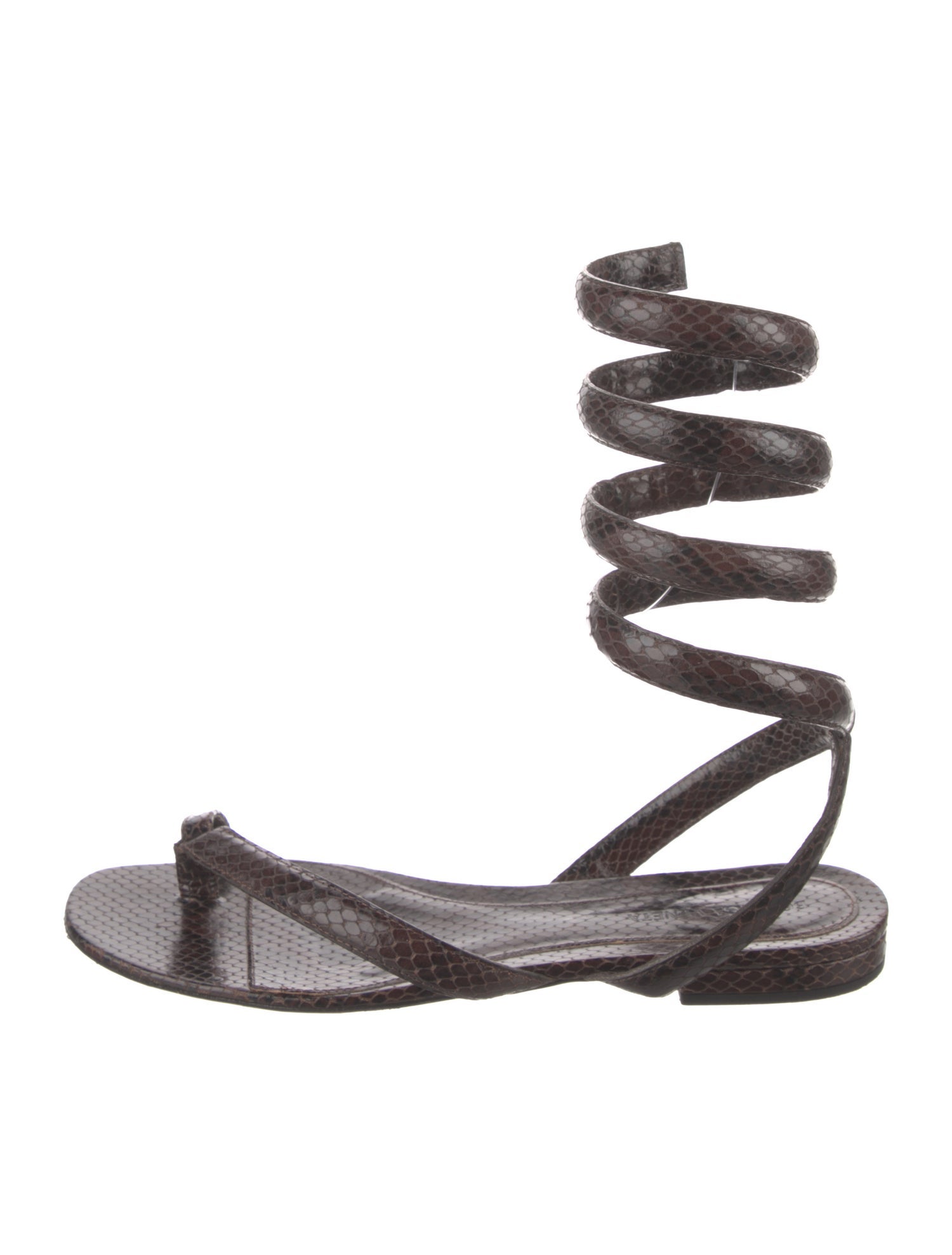 Bottega Veneta Embossed Leather Gladiator Sandals