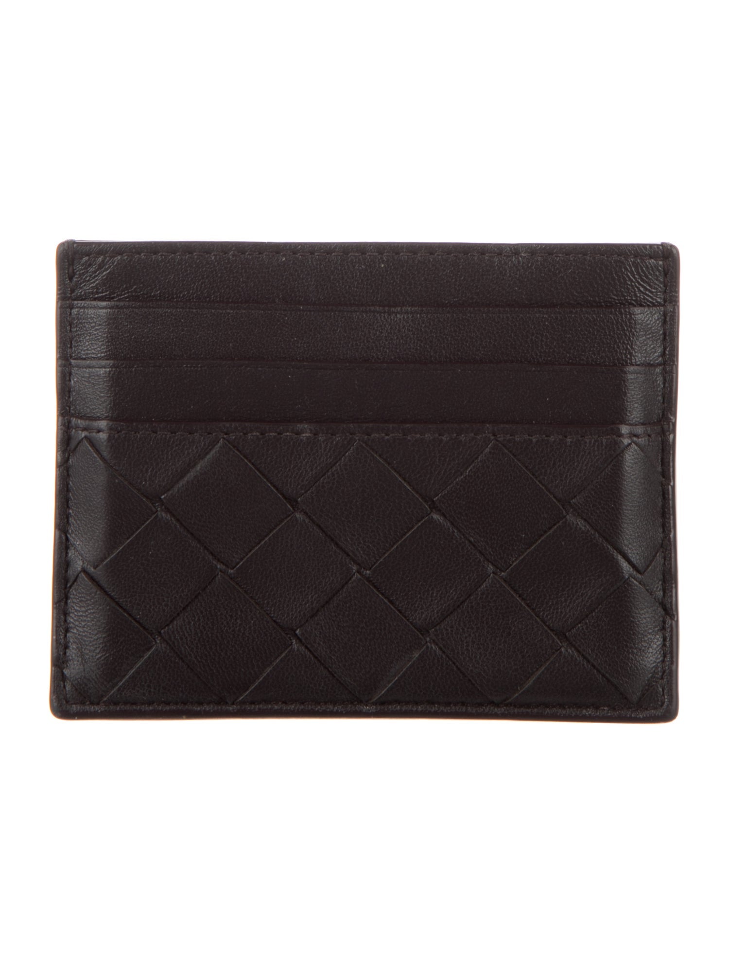Bottega Veneta Intrecciato Weave Leather Card Holder