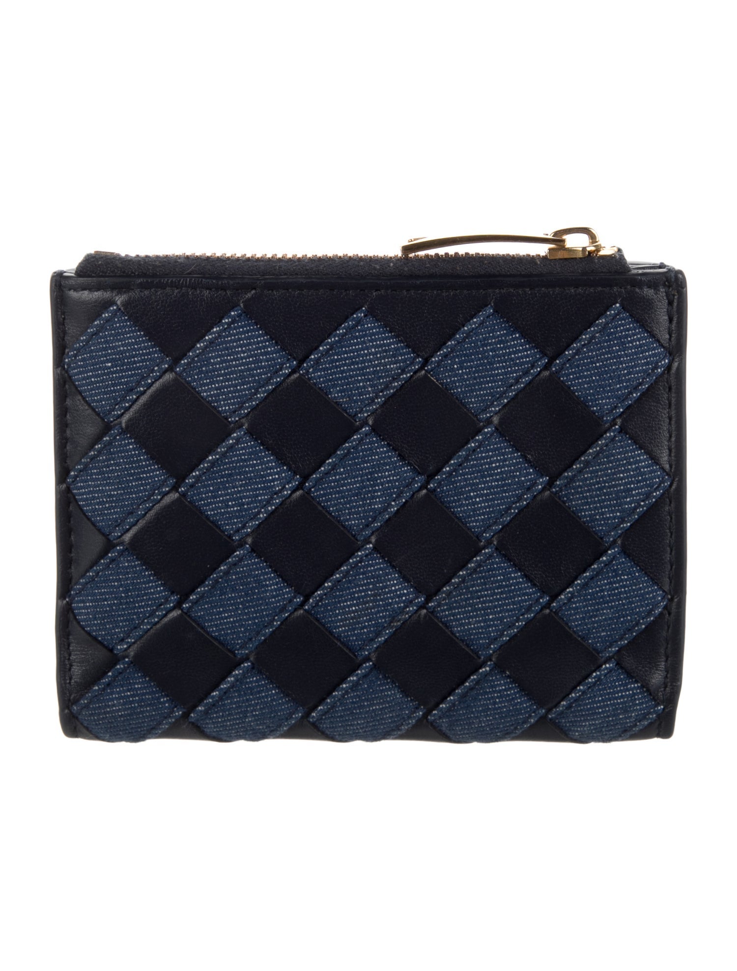 Bottega Veneta Intrecciato Weave Leather Compact Wallet