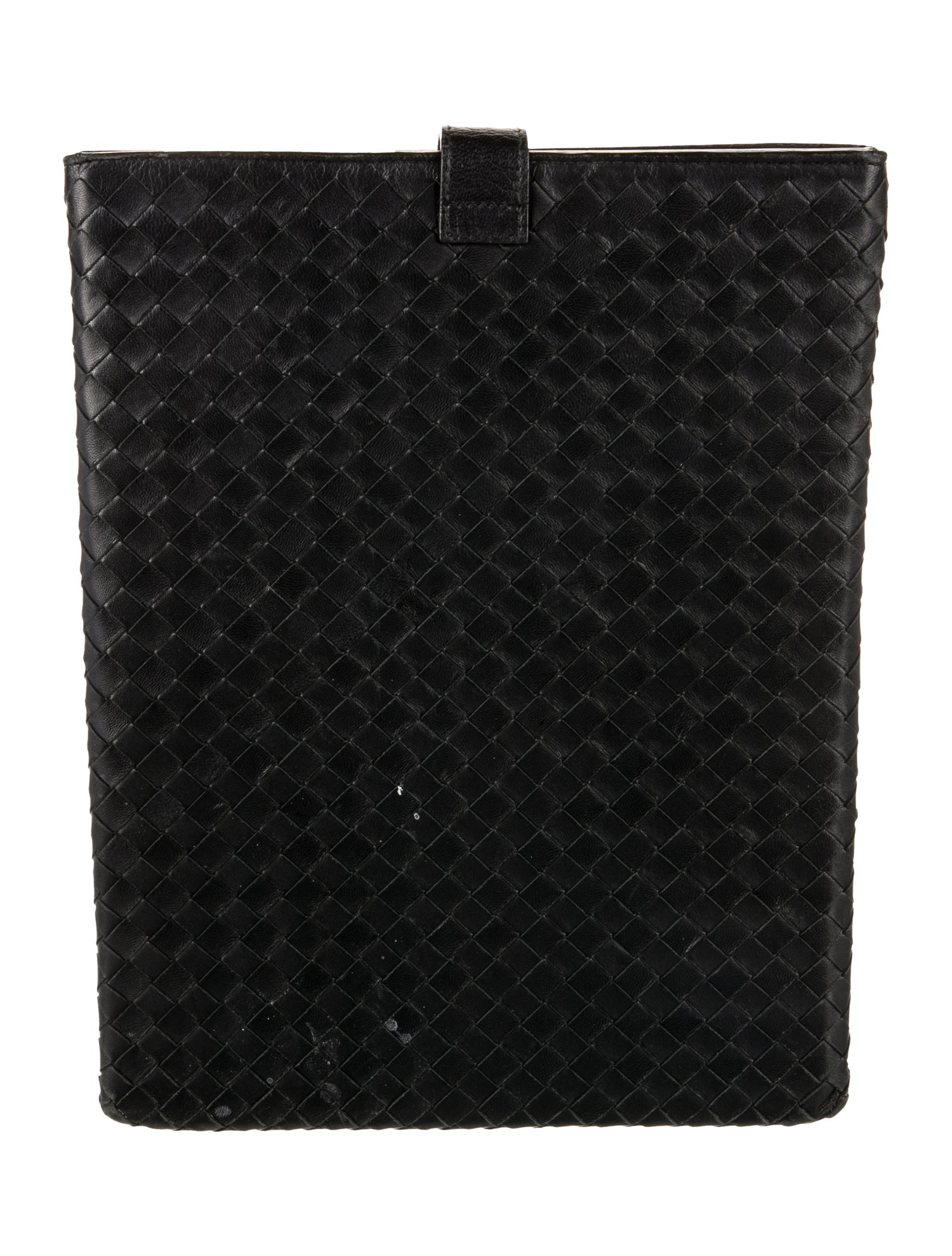 Bottega Veneta Black Leather Tablet Case