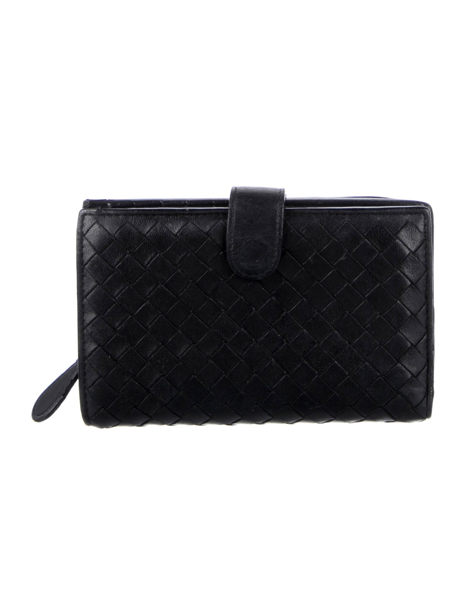 Bottega Veneta Intrecciato Weave Leather French Purse