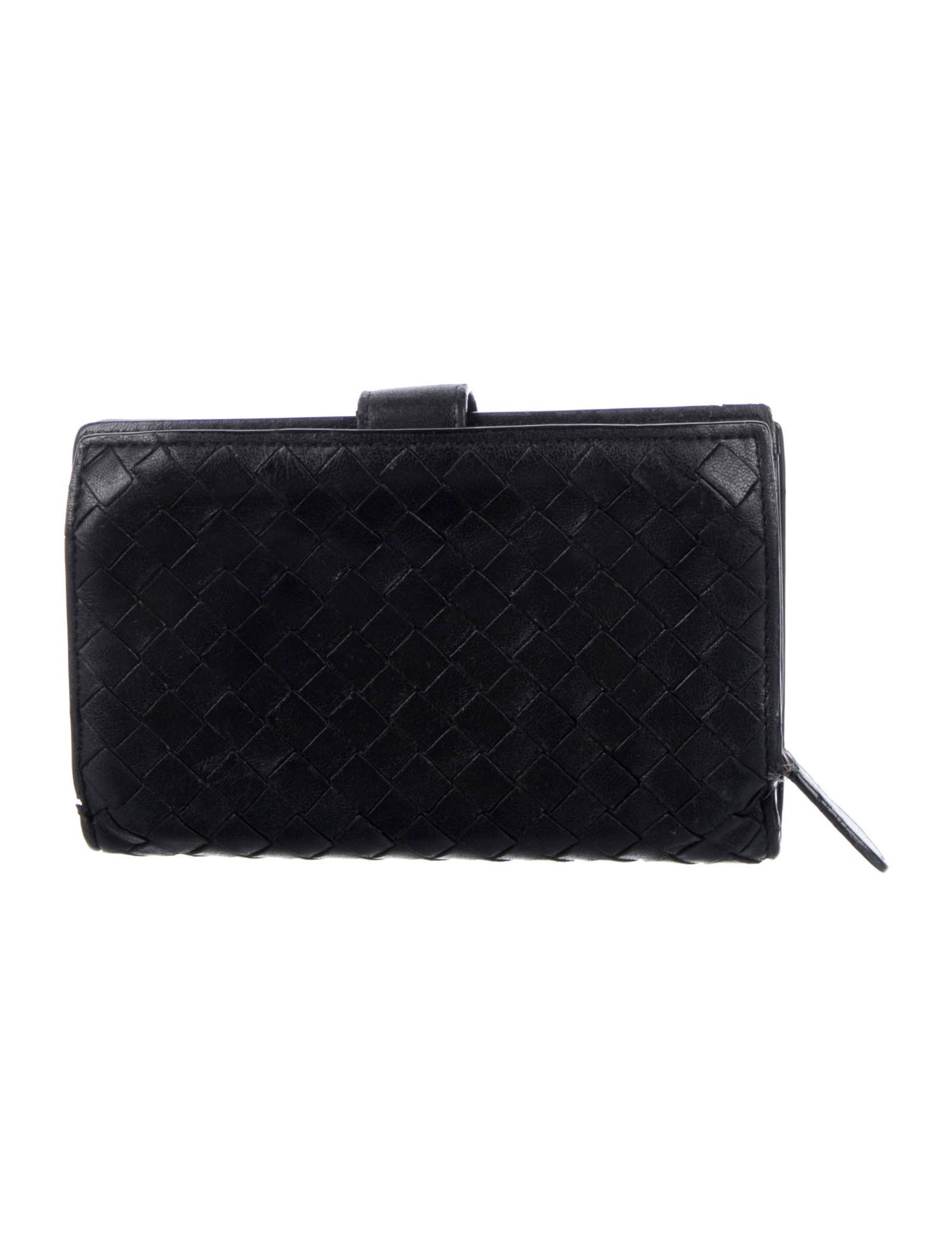 Bottega Veneta Intrecciato Weave Leather French Purse