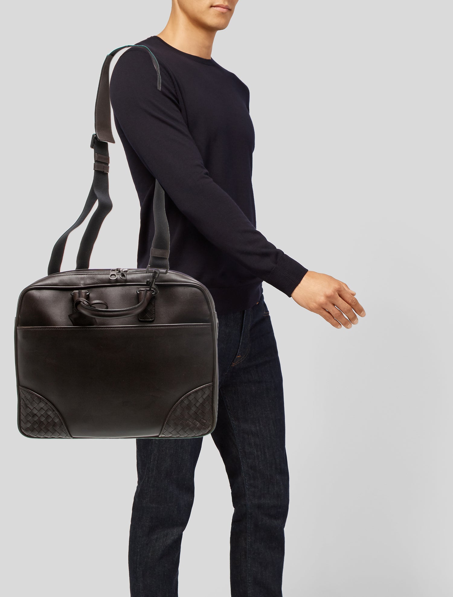 Bottega Veneta Intrecciato Messenger Bag Vintage