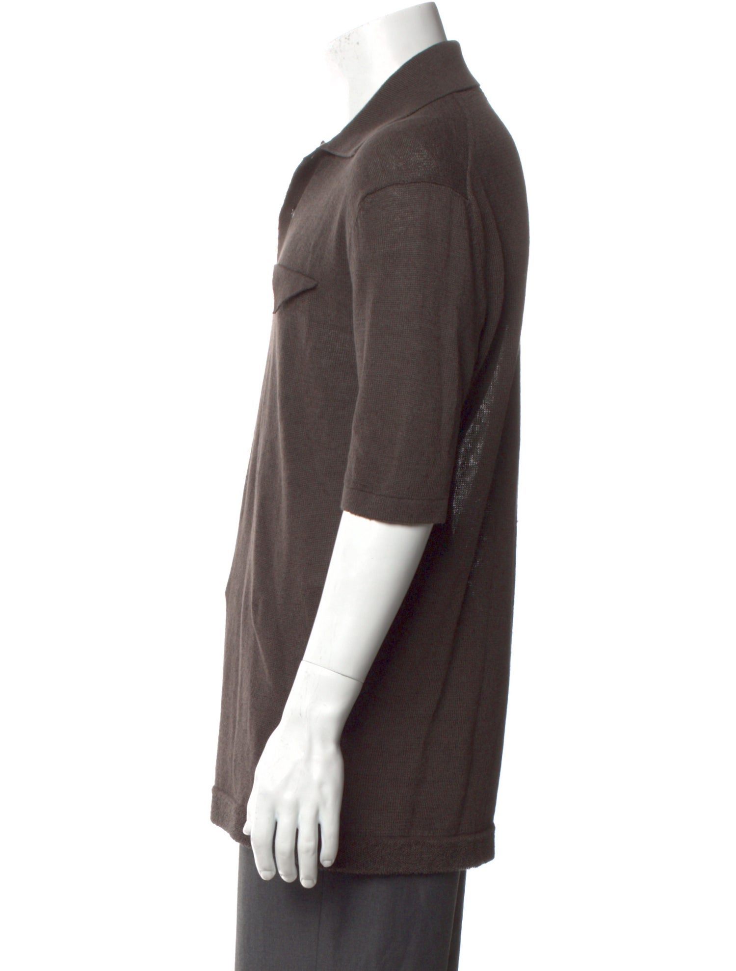 Bottega Veneta Linen Collar Polo Sweater