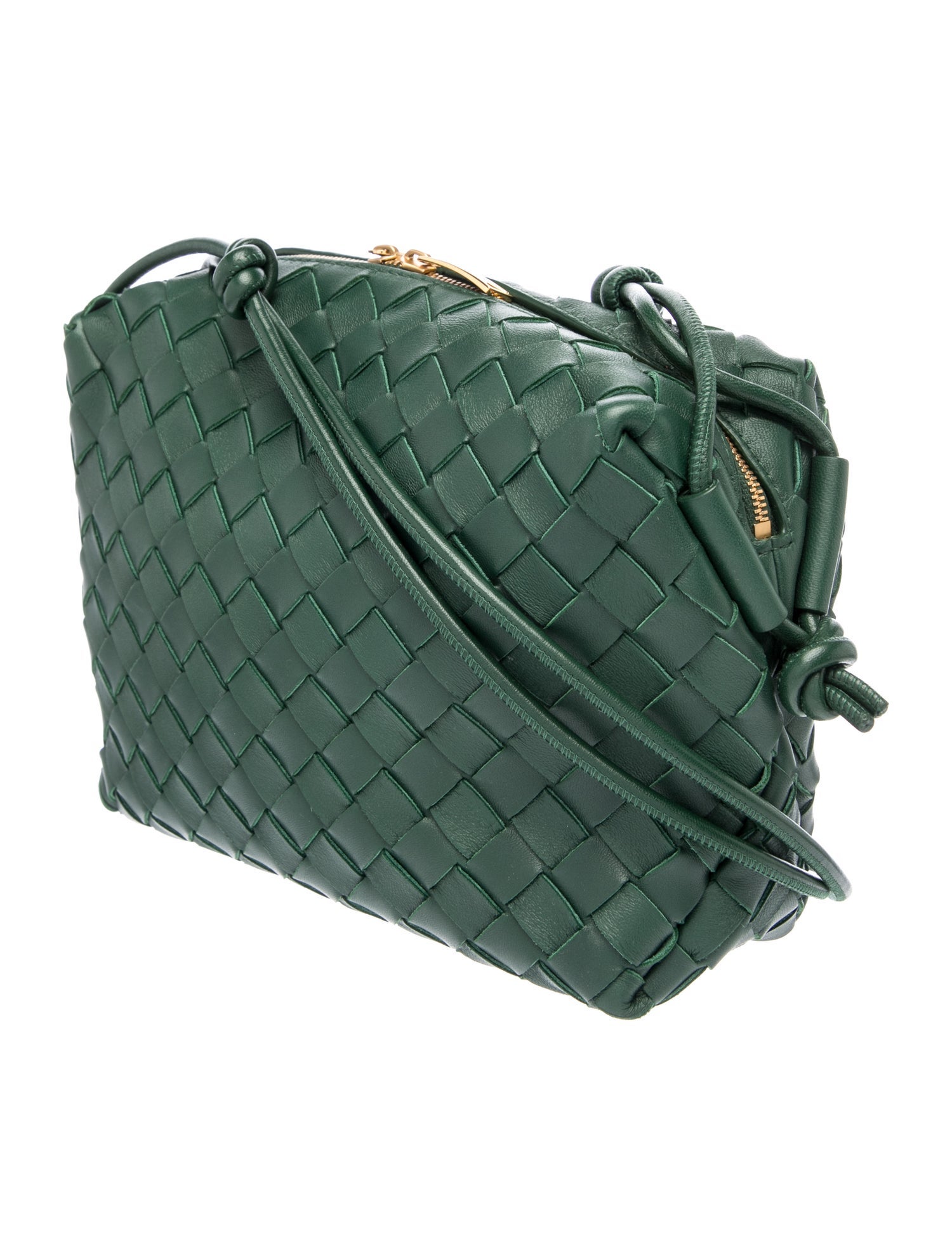 バッグ BOTTEGA VENETA INTRECCIATO LEATHER BAG Bottega Veneta Intrecciato Loop - Green Crossbody Bags, Handbags