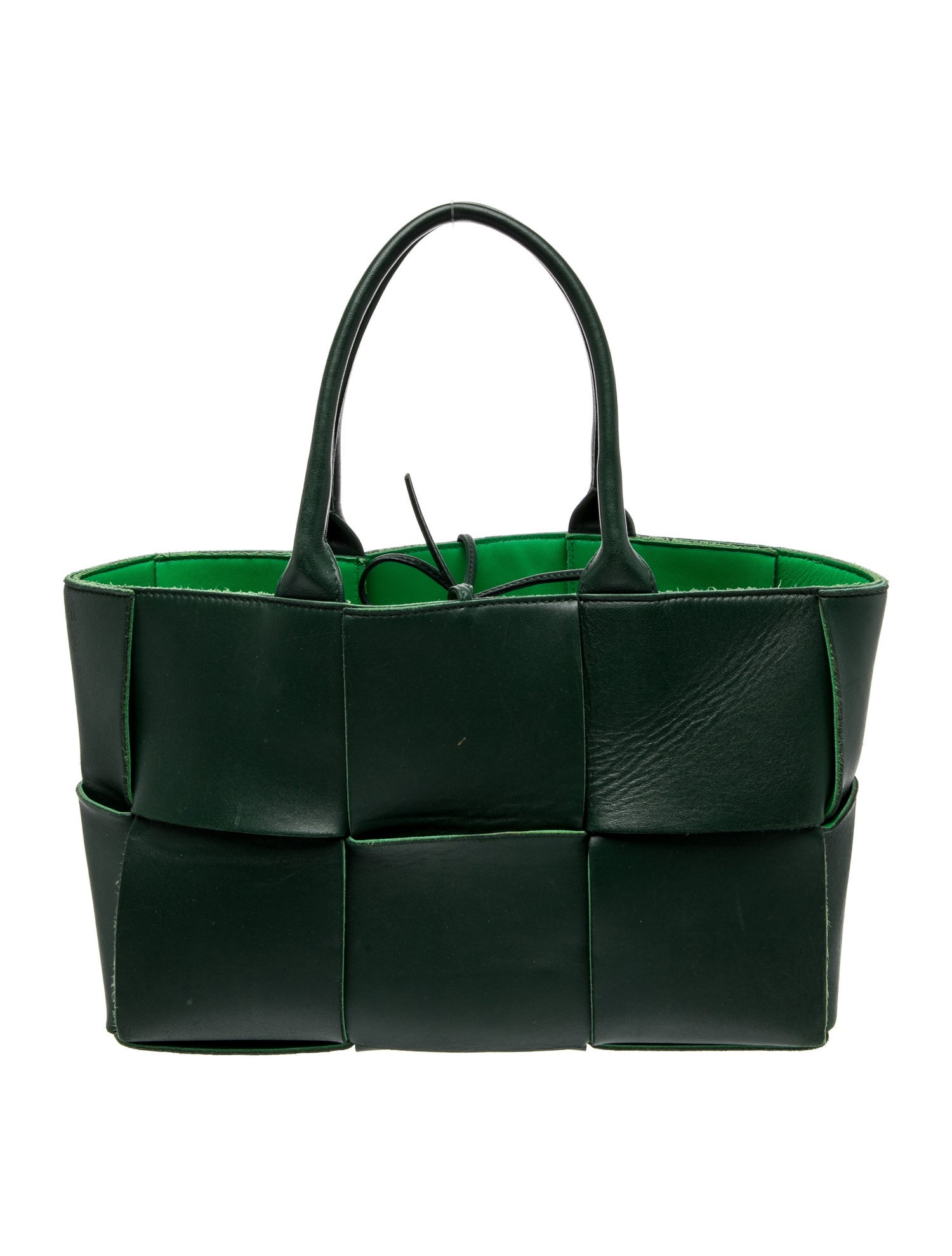 Bottega Veneta ARCO ラバートート　ミニ　グリーン Bottega Veneta Intrecciato Arco Small - Green Handle Bags