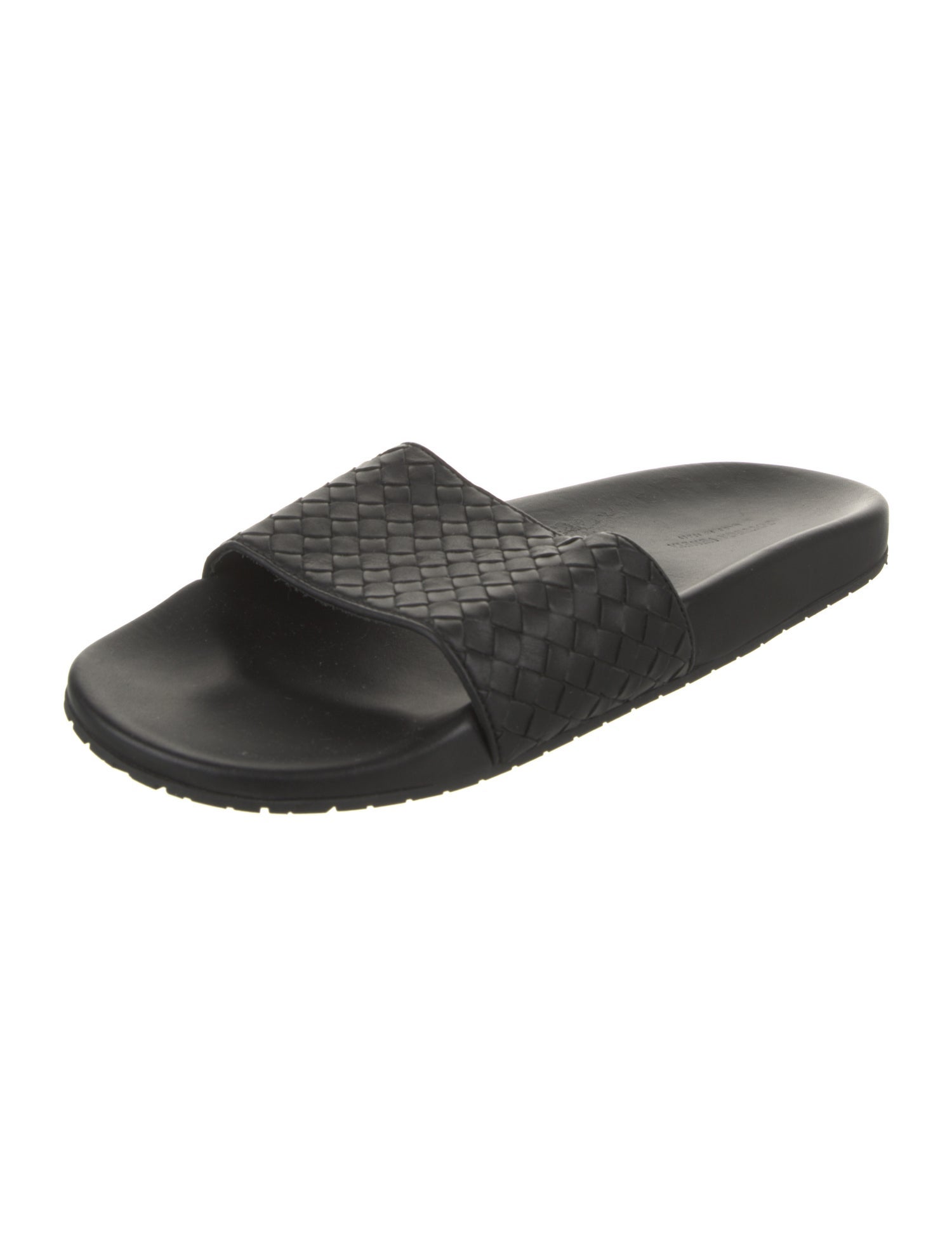 Bottega Veneta Intrecciato Weave Leather Slides