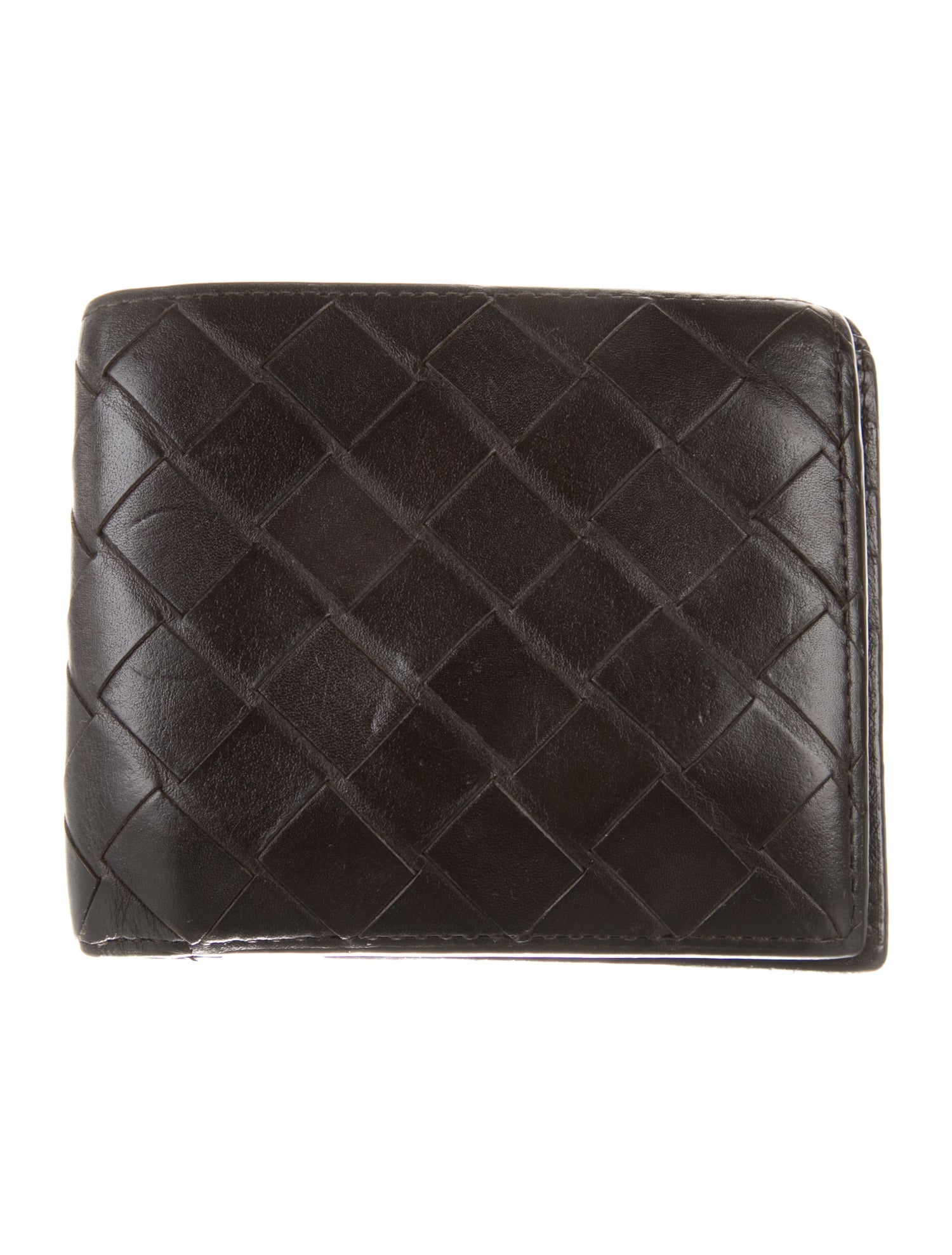 Bottega Veneta Bi Fold Intrecciato Weave Wallet