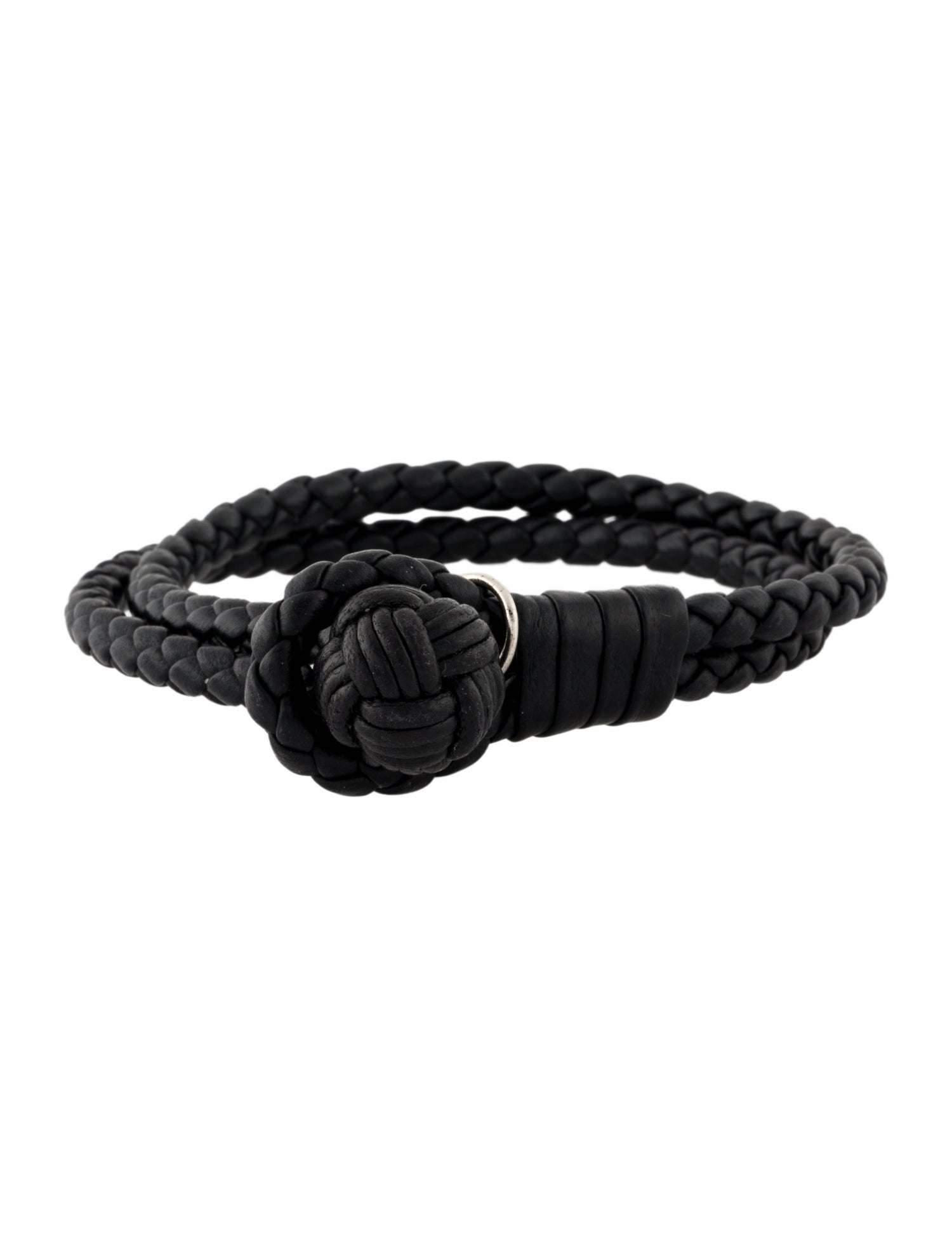 Bottega Veneta Leather Intrecciato Wrap Bracelet