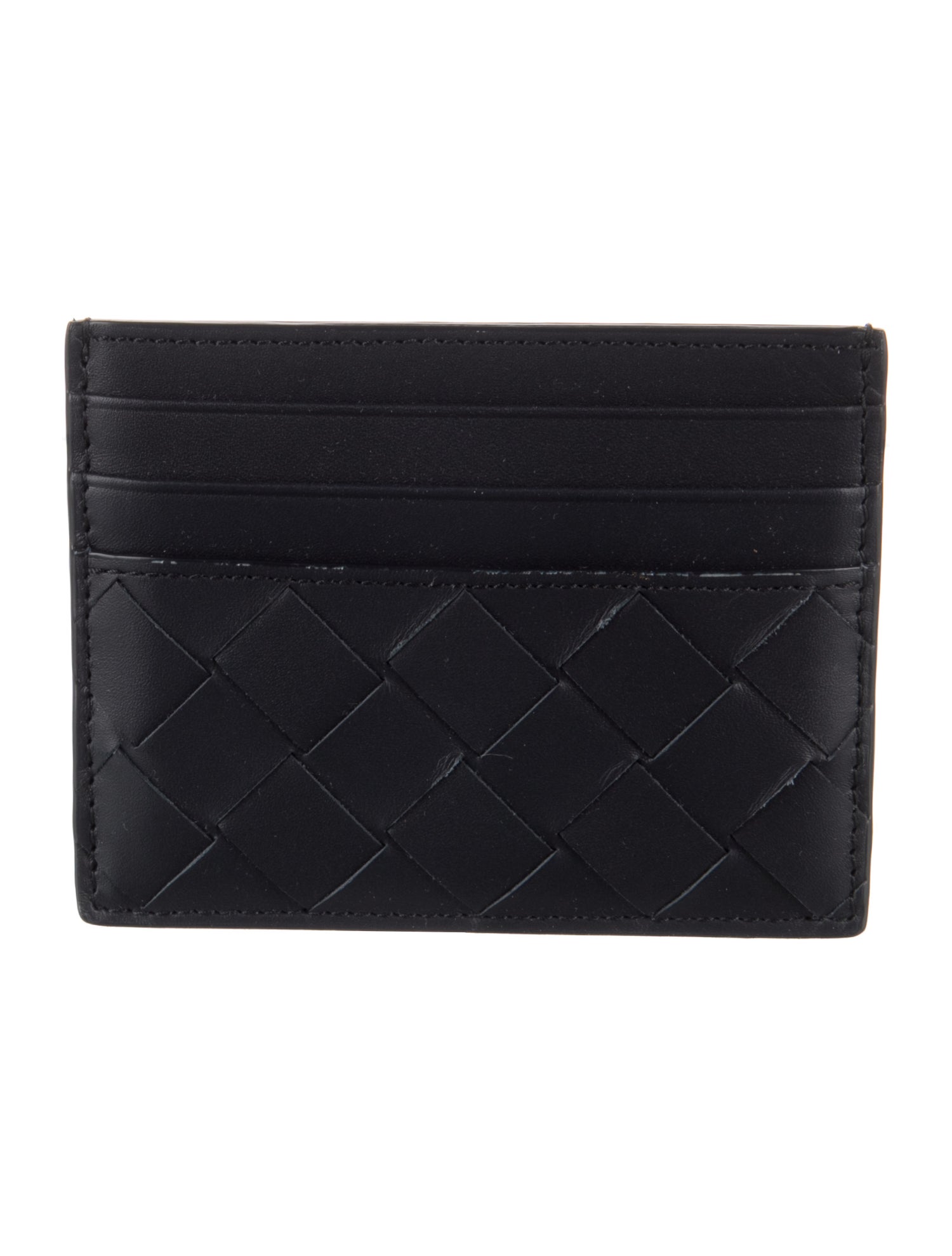 Bottega Veneta Intrecciato Weave Leather Card Holder