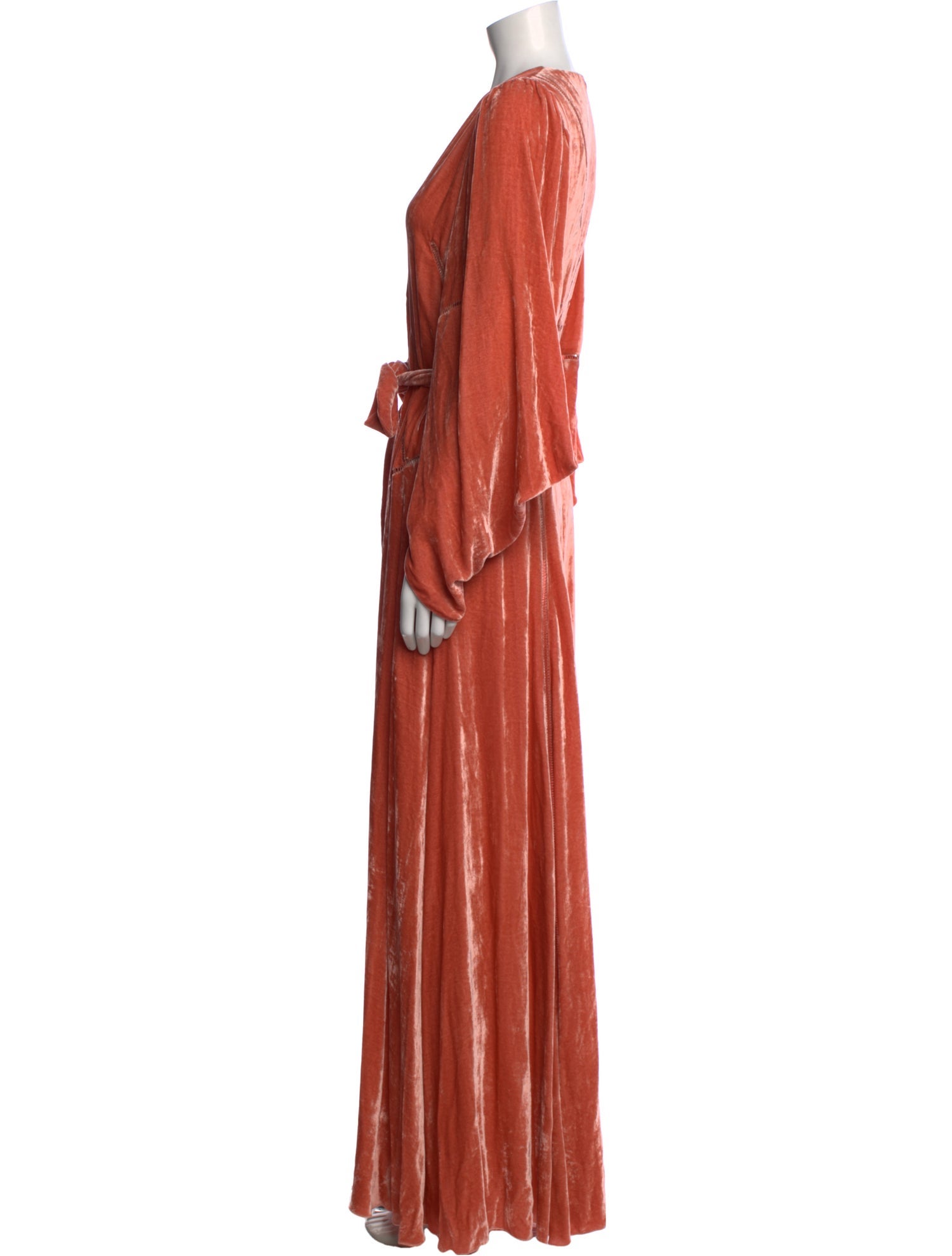 Bottega Veneta V-Neck Long Dress