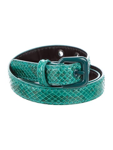 Bottega Veneta Thin Python Belt