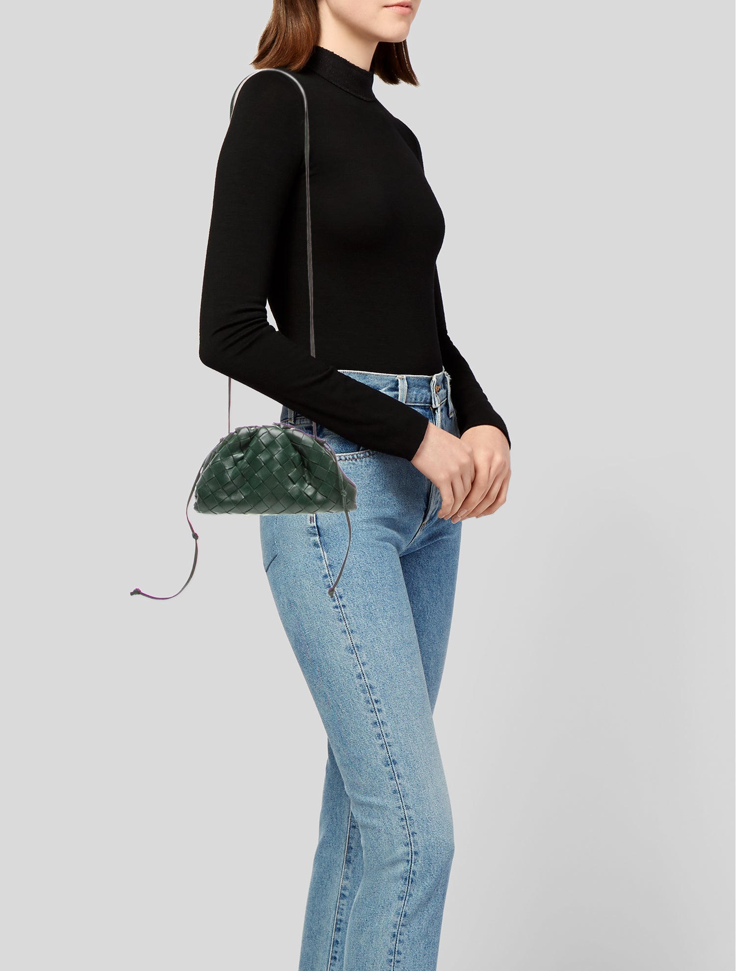 Bottega Veneta Intrecciato Mini Pouch Mini - Green Crossbody Bags