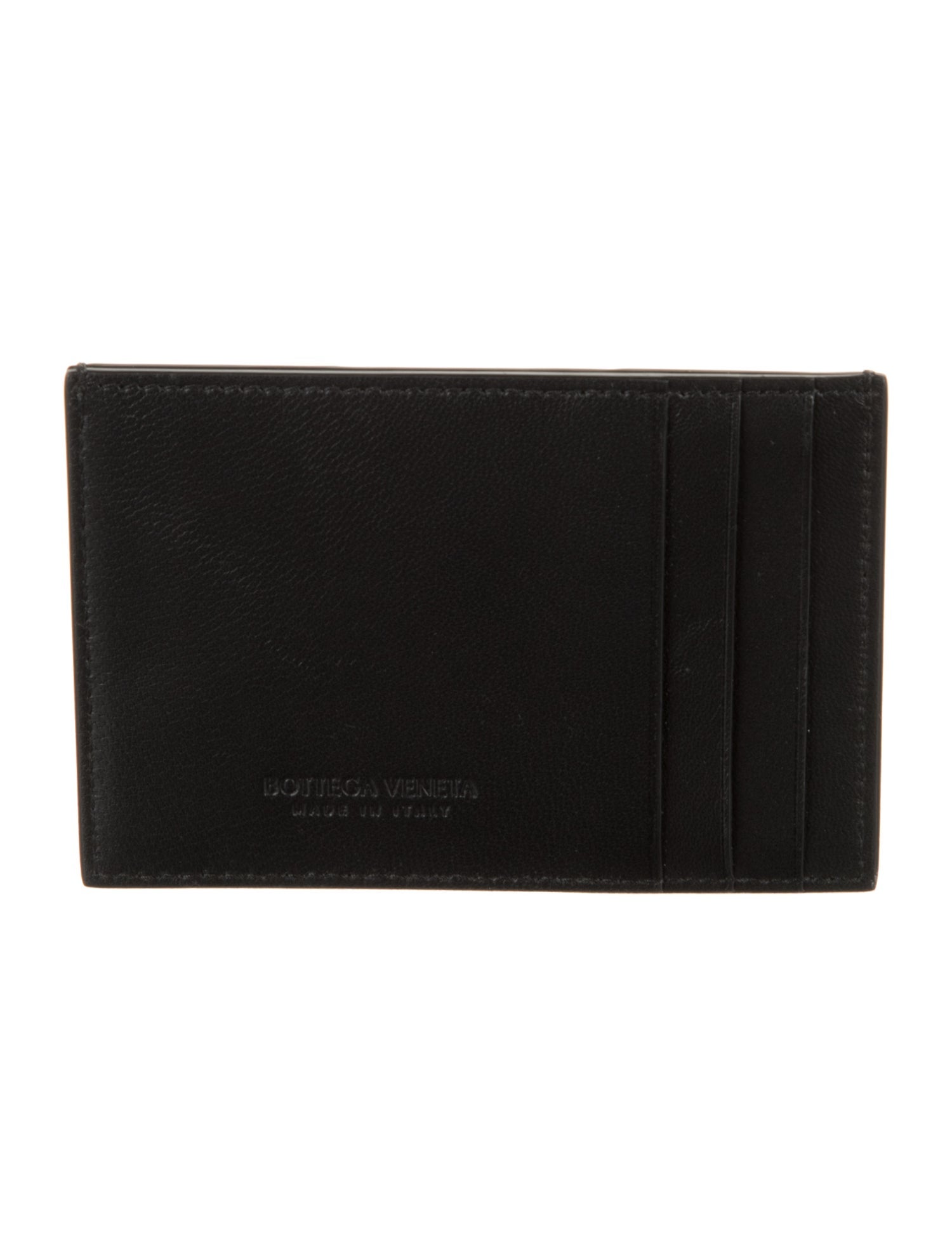 Bottega Veneta Intrecciato Weave Leather Card Holder
