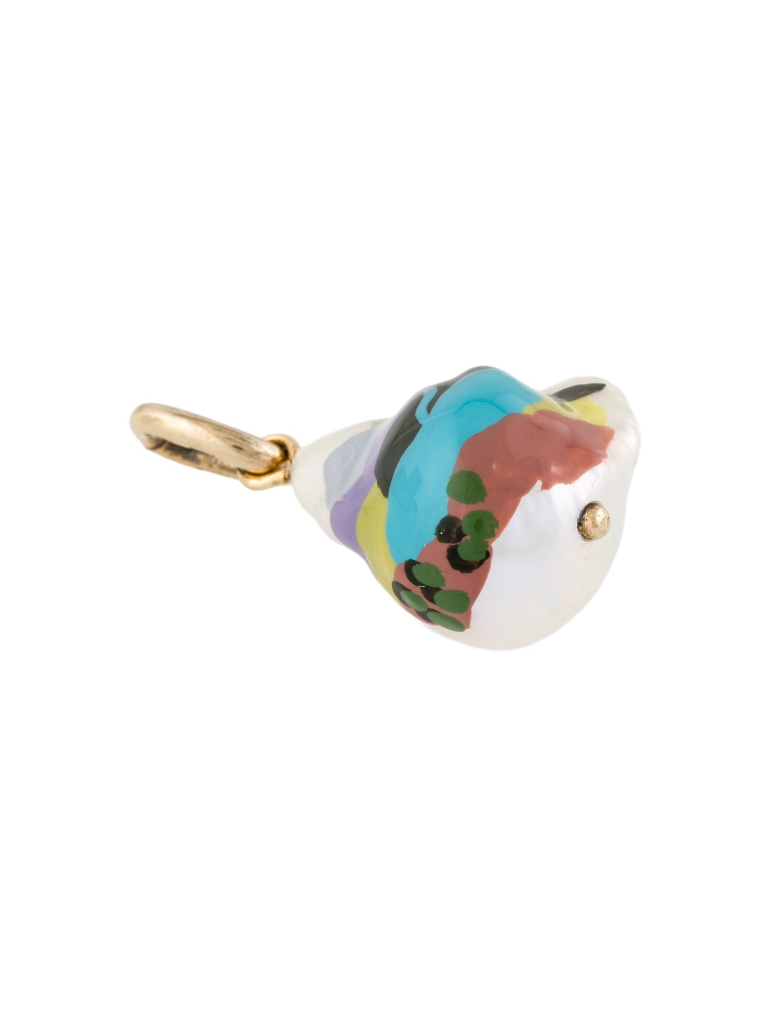 Bottega Veneta Pearl & Acrylic Paint Pendant