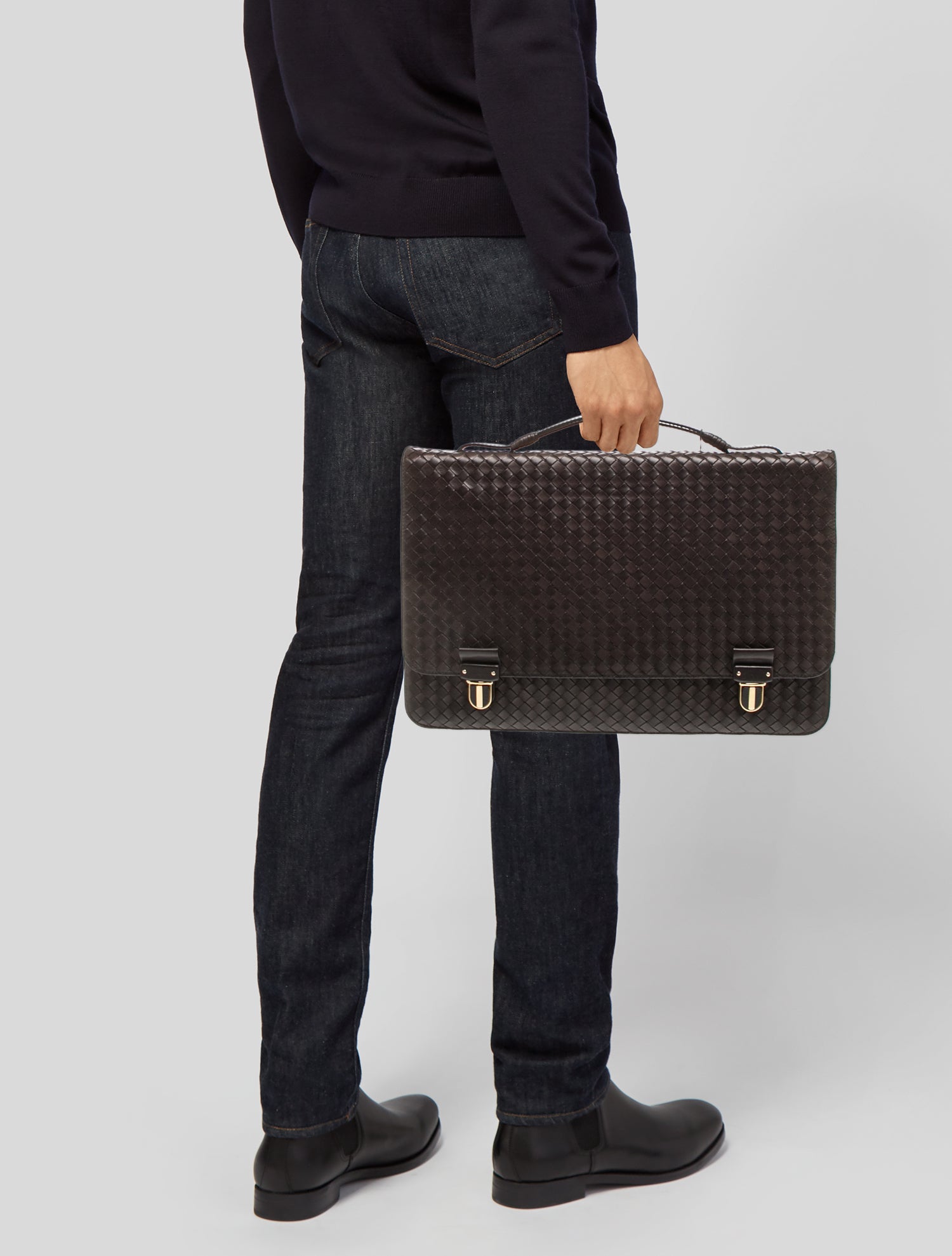 Bottega Veneta Intrecciato Briefcase Vintage