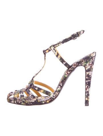Bottega Veneta Printed Satin Sandals