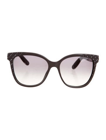 Bottega Veneta Intrecciato-Accented Sunglasses