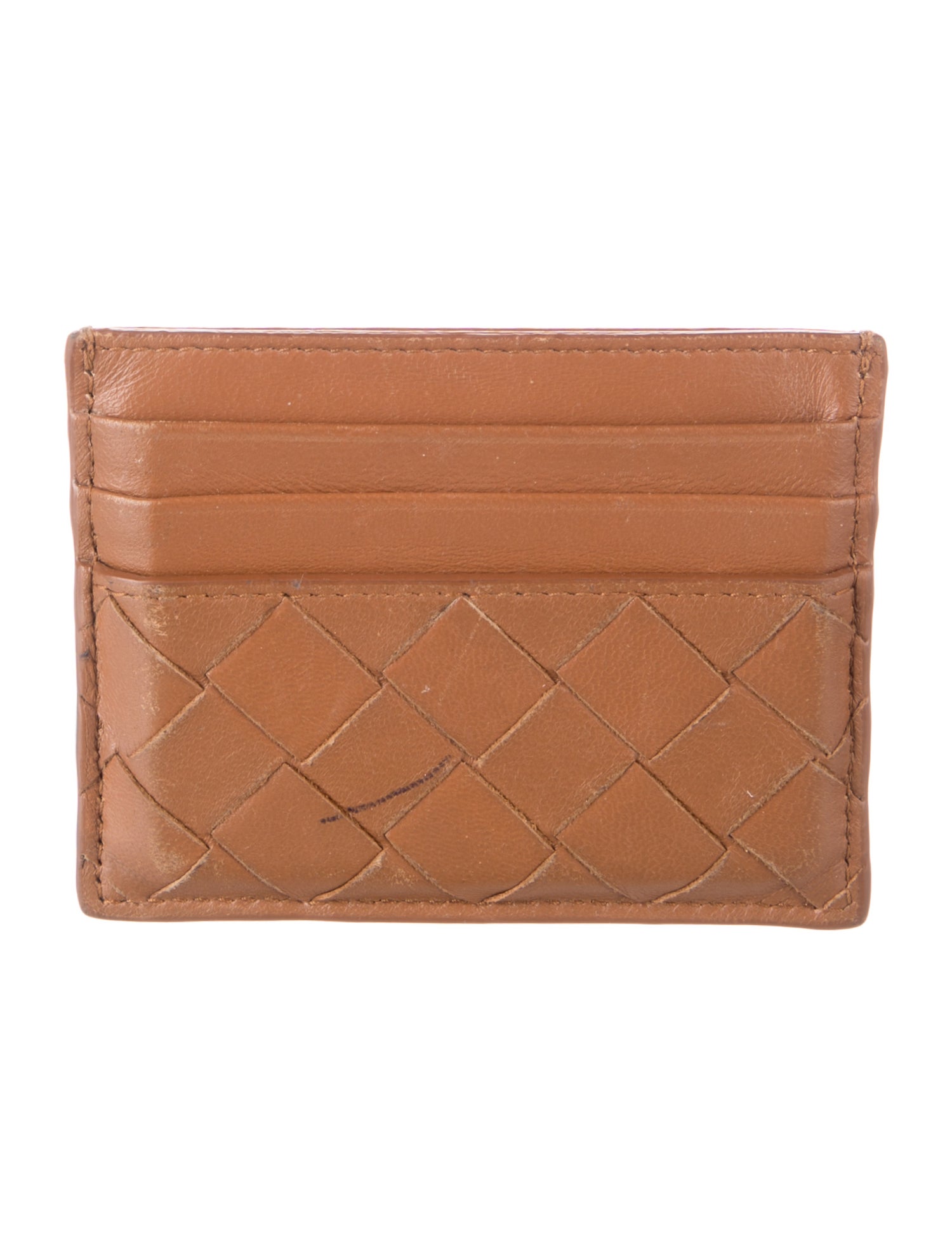 Bottega Veneta Intrecciato Weave Leather Card Holder