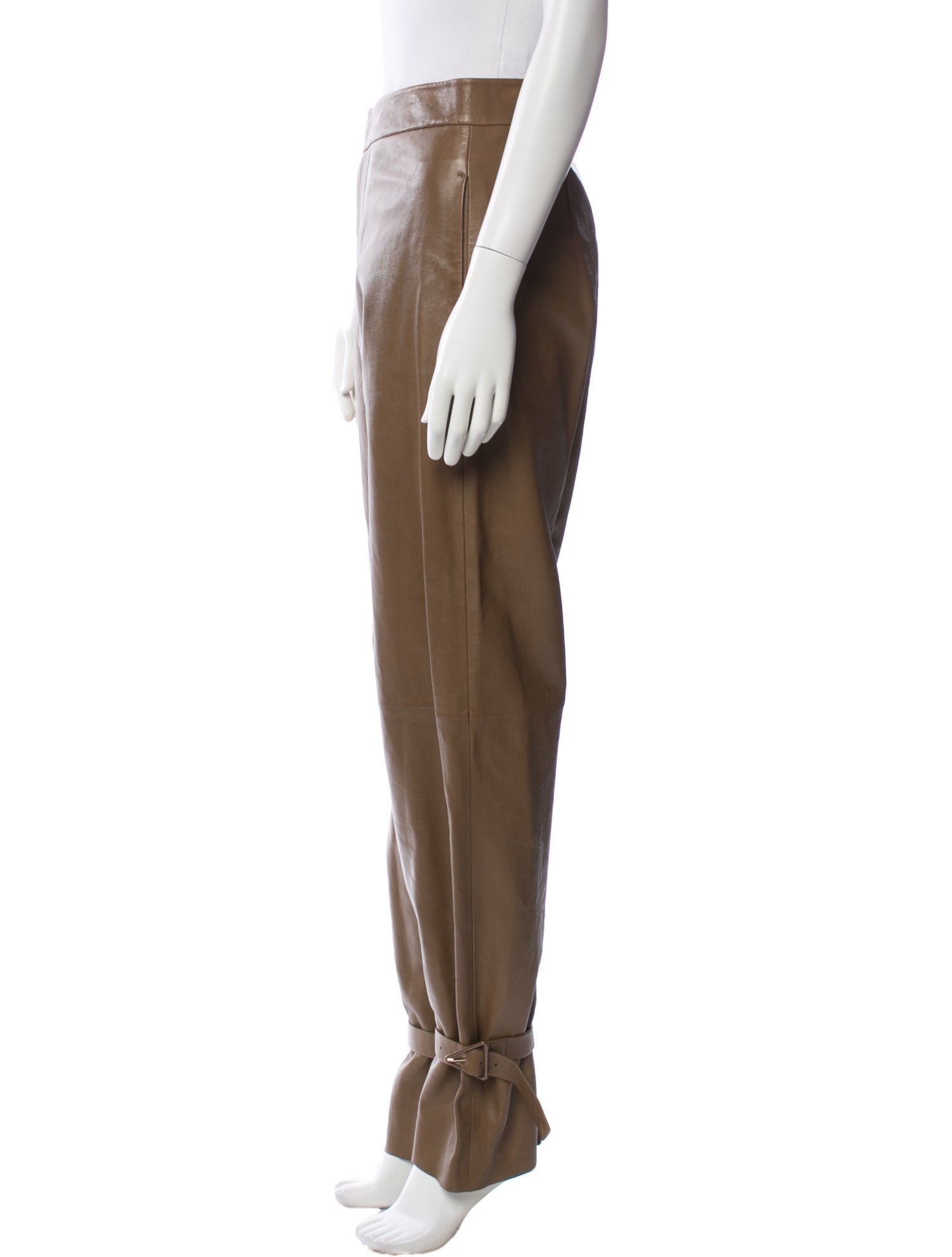 Bottega Veneta Leather Wide Leg Pants