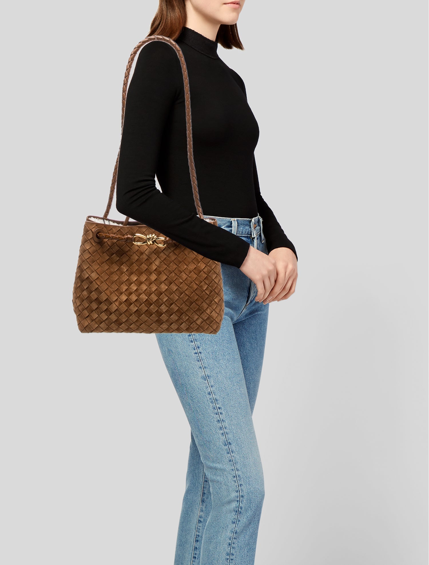 Bottega Veneta Intrecciato Andiamo Medium w/ Tags