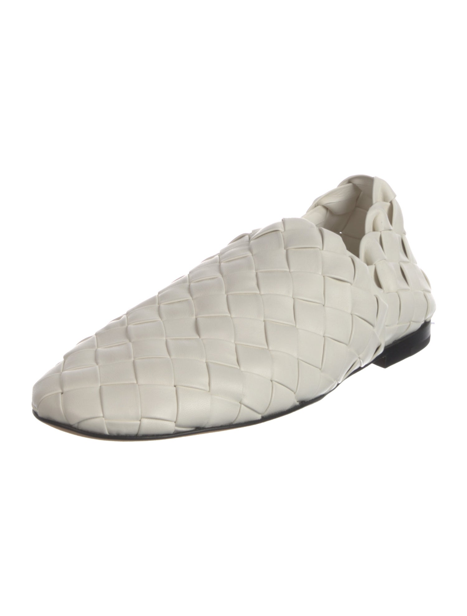 Bottega Veneta Intrecciato Weave Leather Loafers
