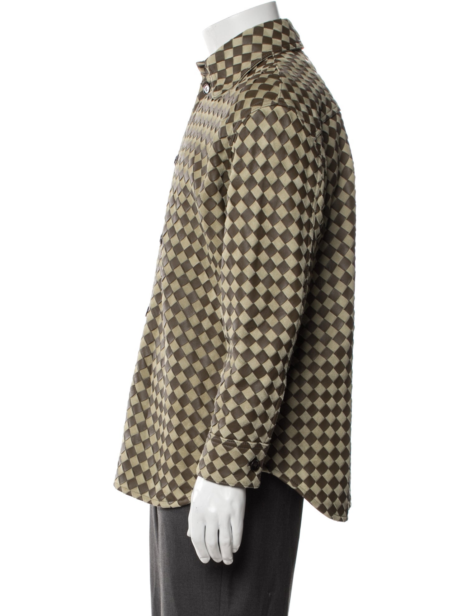 Bottega Veneta Leather Patterned Jacket w/ Tags