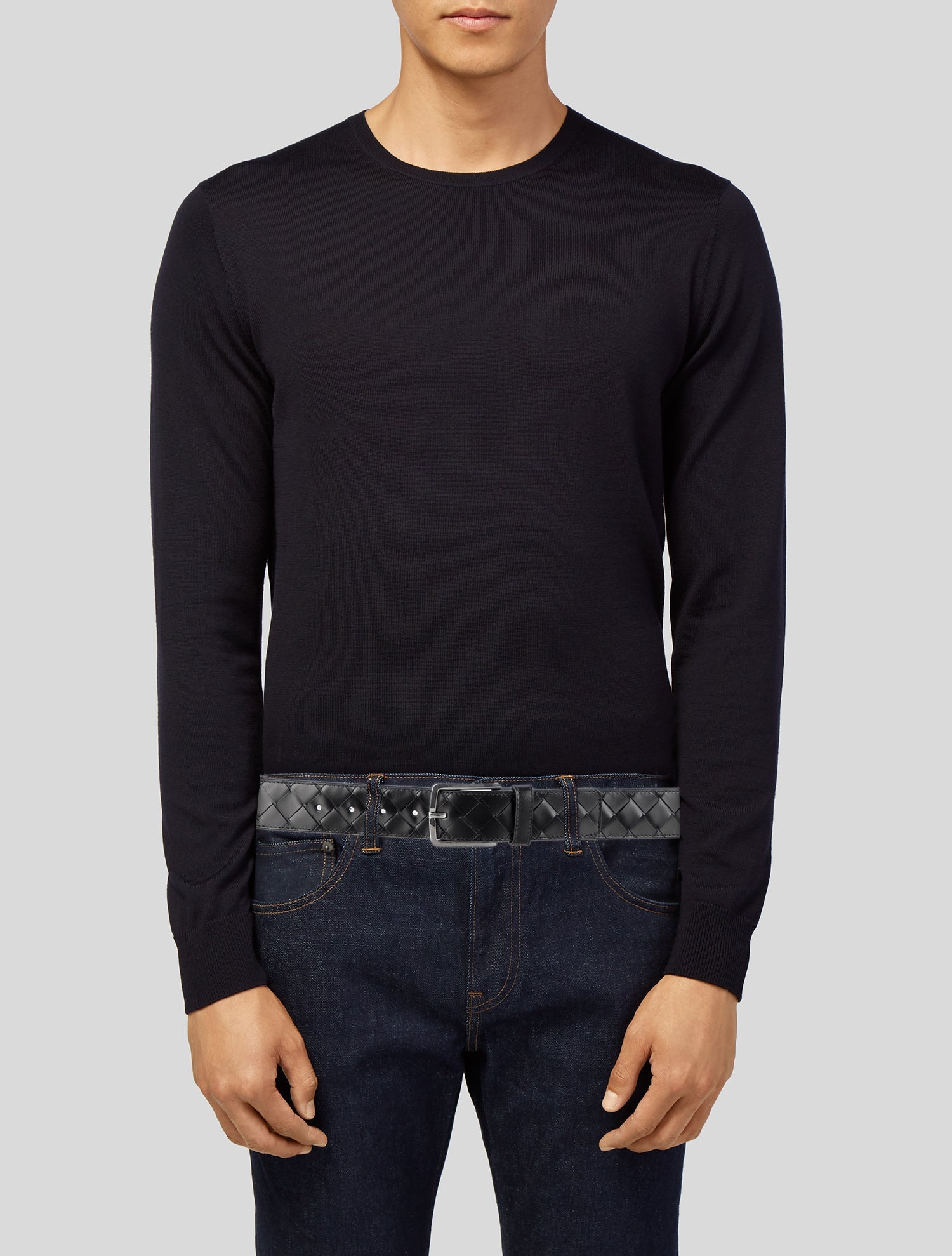 Bottega Veneta Intrecciato Weave Leather Waist Belt