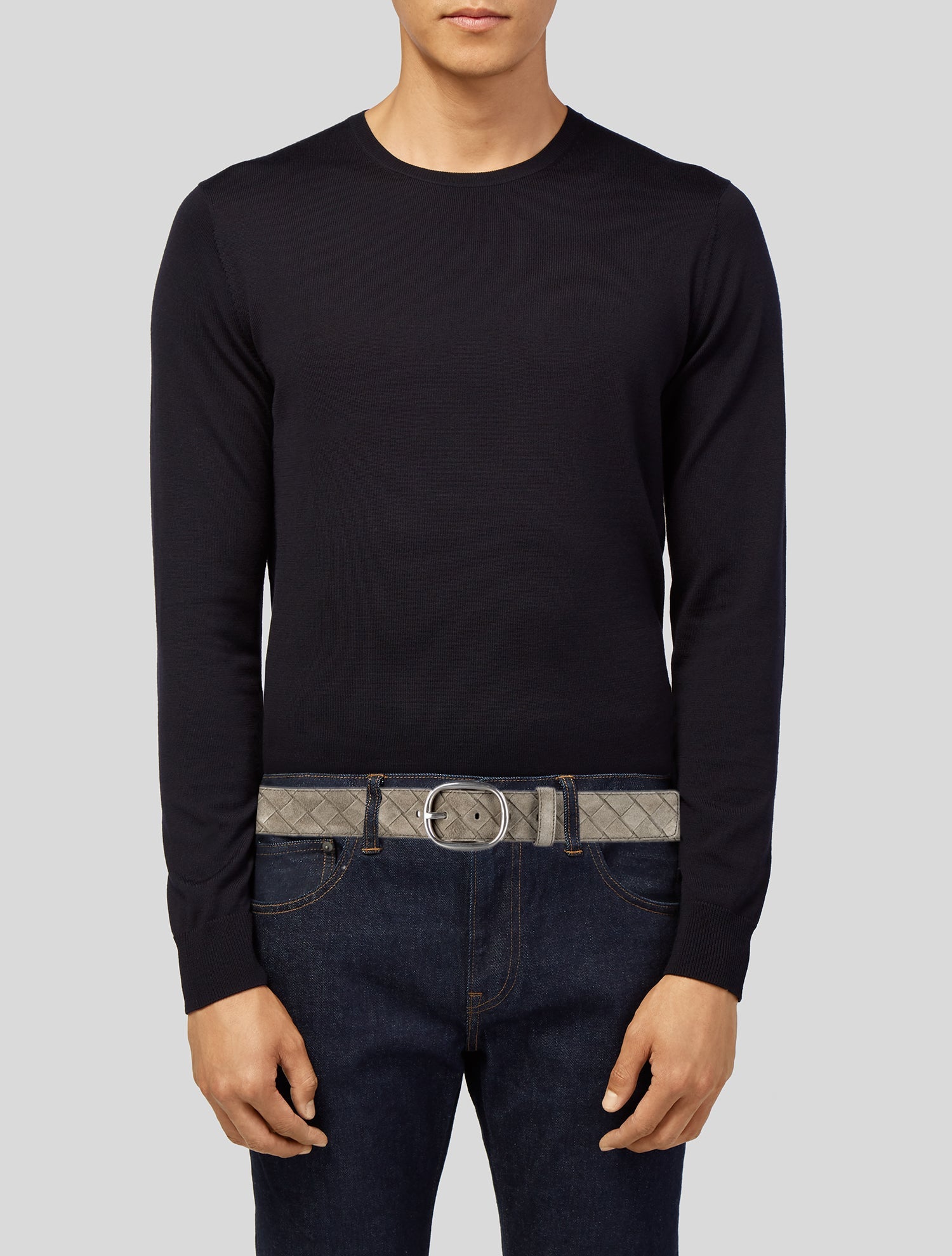 Bottega Veneta Intrecciato Weave Leather Belt