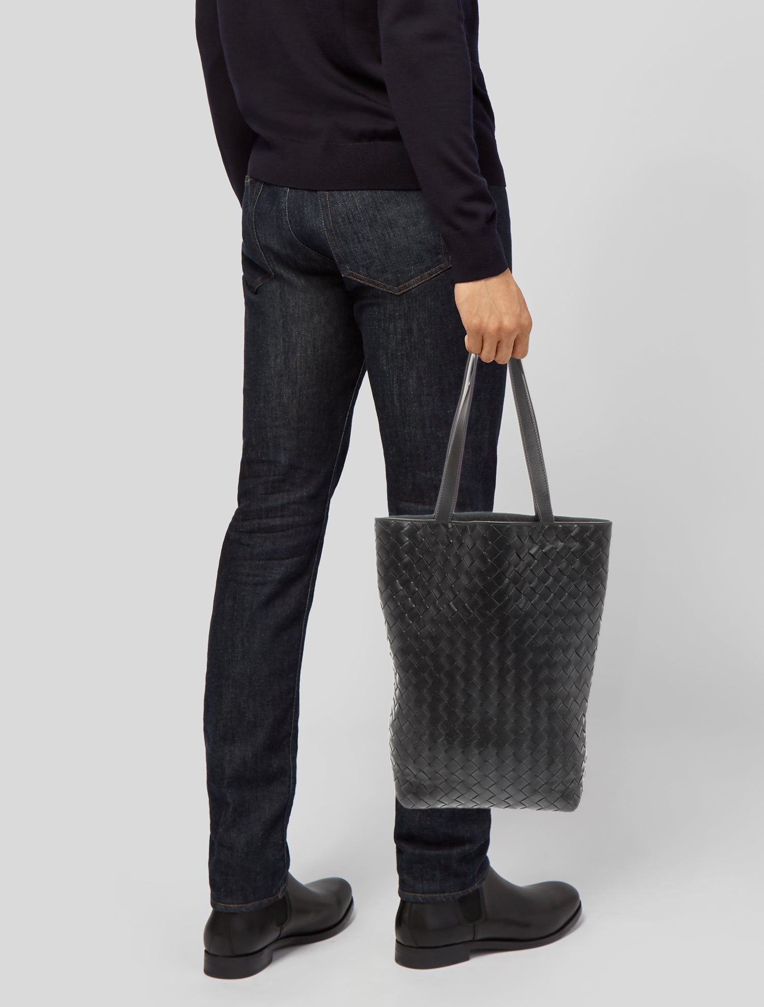 Bottega Veneta Intrecciato North South Tote Small
