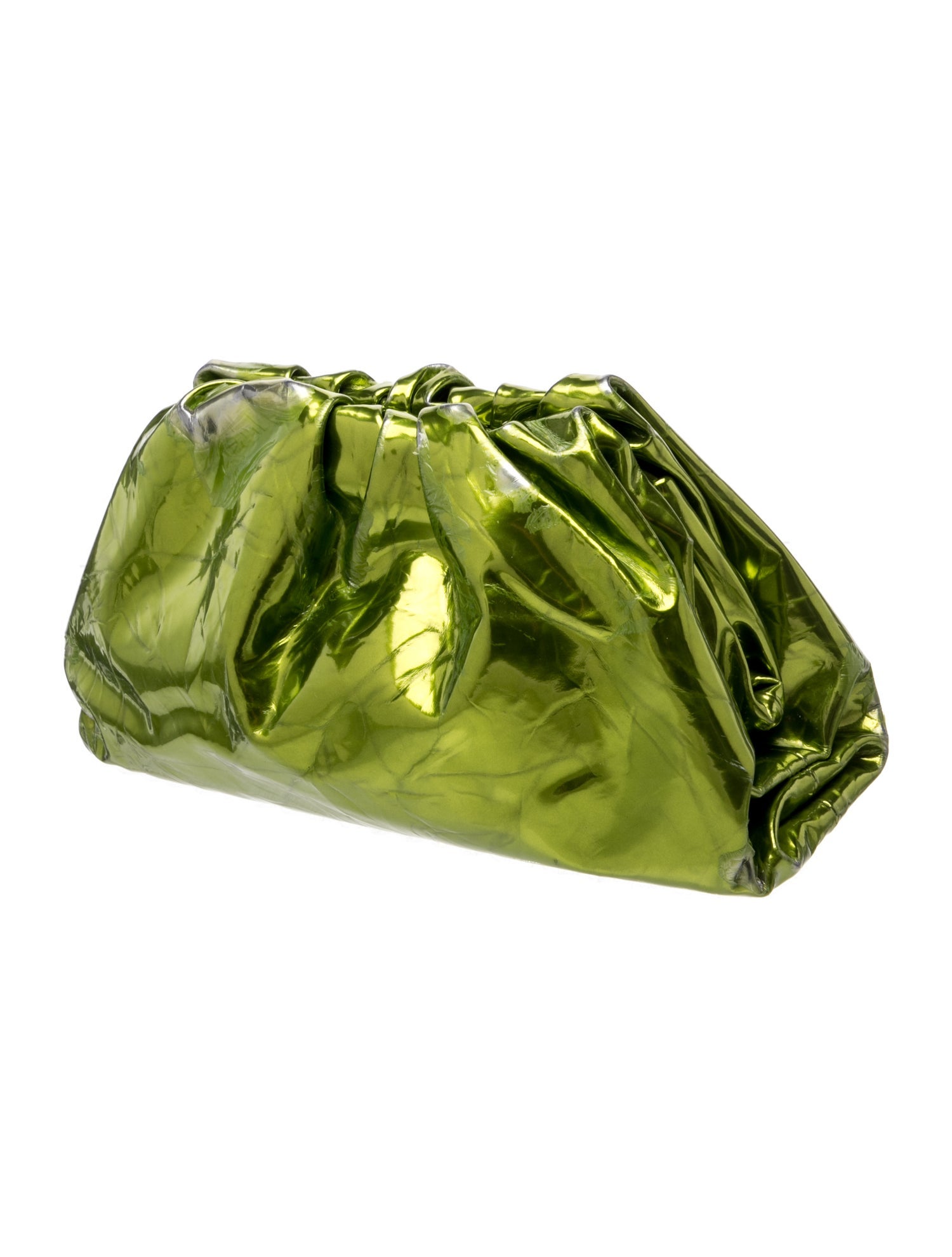 Bottega Veneta Patent Leather The Pouch - Green Clutches, Handbags