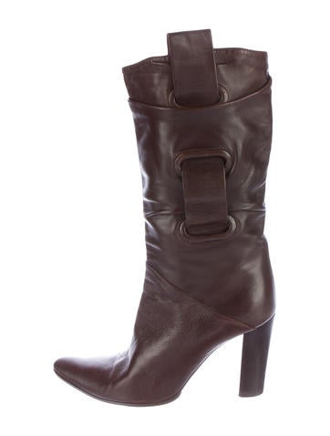Bottega Veneta Leather Mid-Calf Boots