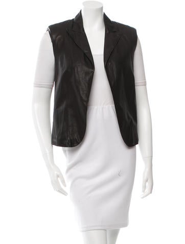 Bottega Veneta Peak-Lapel Leather Vest