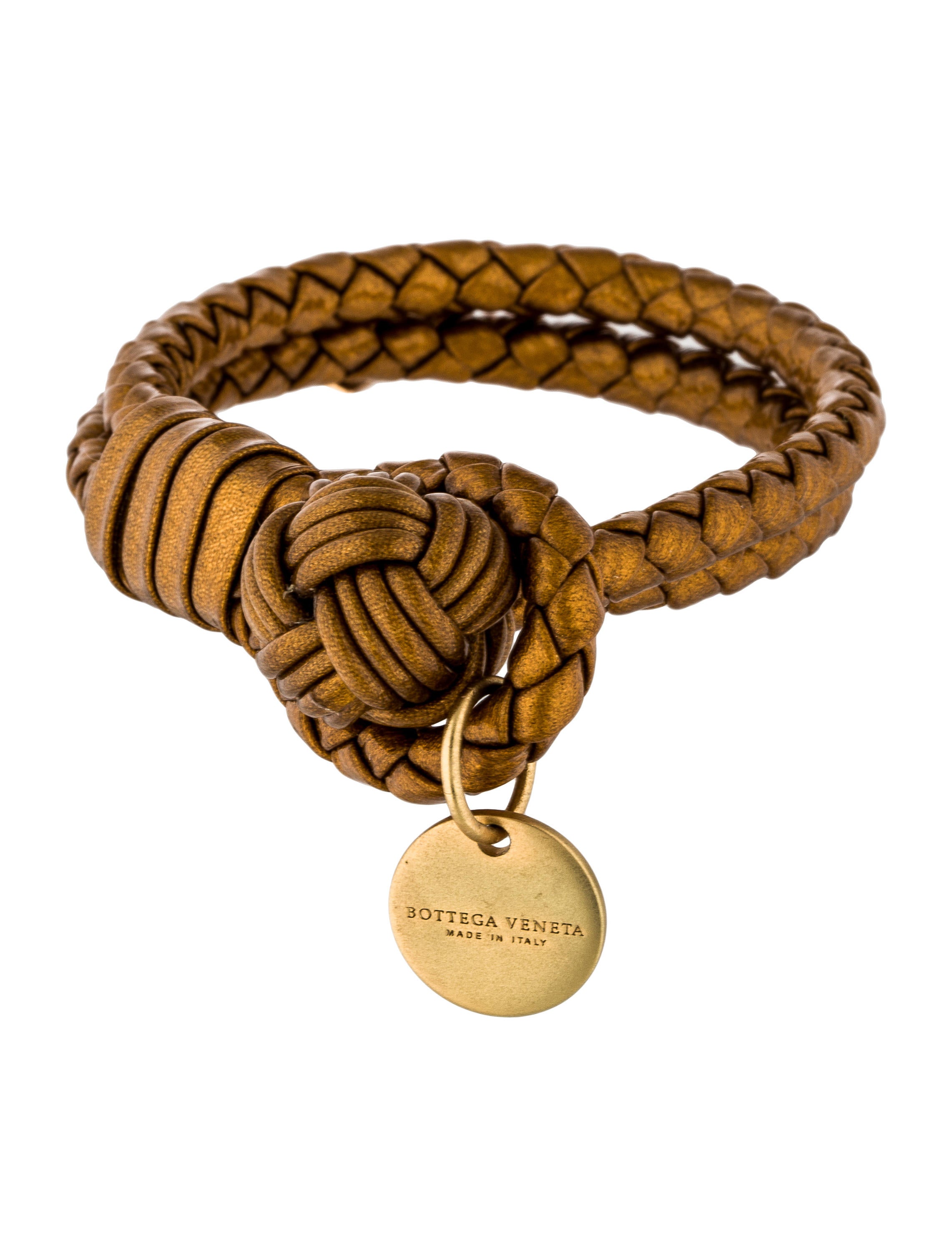 【BOTTEGA VENETA 】INTRECCIATO DOUBLE LEATHER BRACELET Bottega Veneta Black double bracelet in woven leather