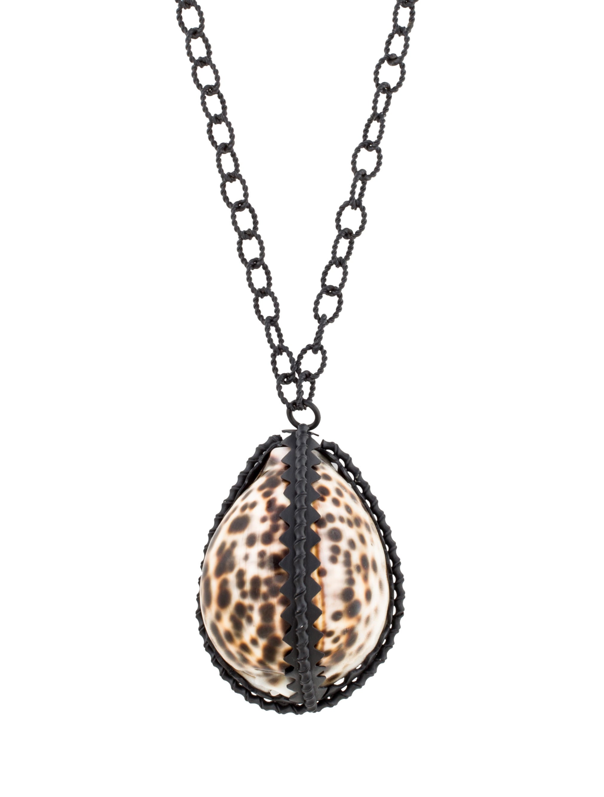 Bottega Veneta Panther Cowry Shell Necklace