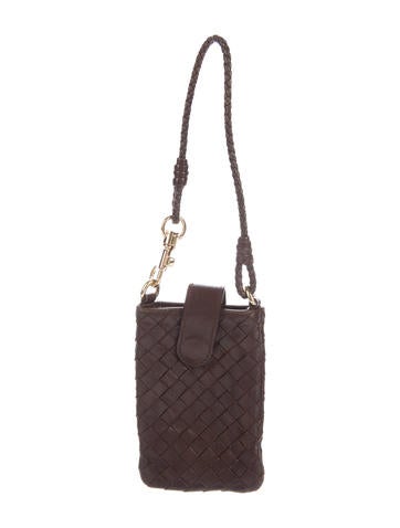 Bottega Veneta Intrecciato Leather Phone Holder