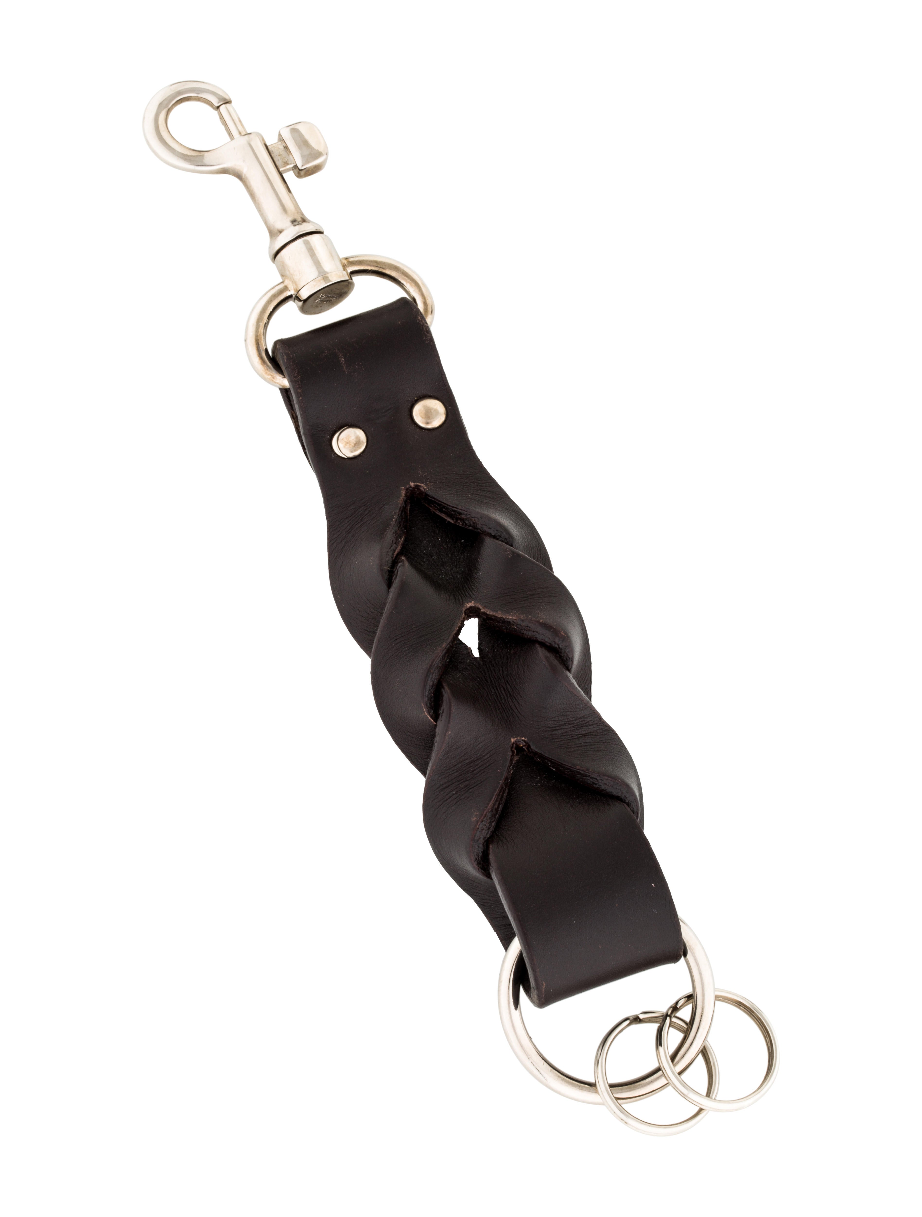 Bottega Woven Leather Keychain Accessories BOT43523 The