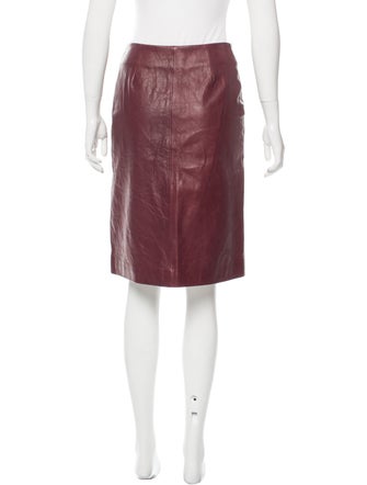 Bottega Veneta Leather Pencil Skirt