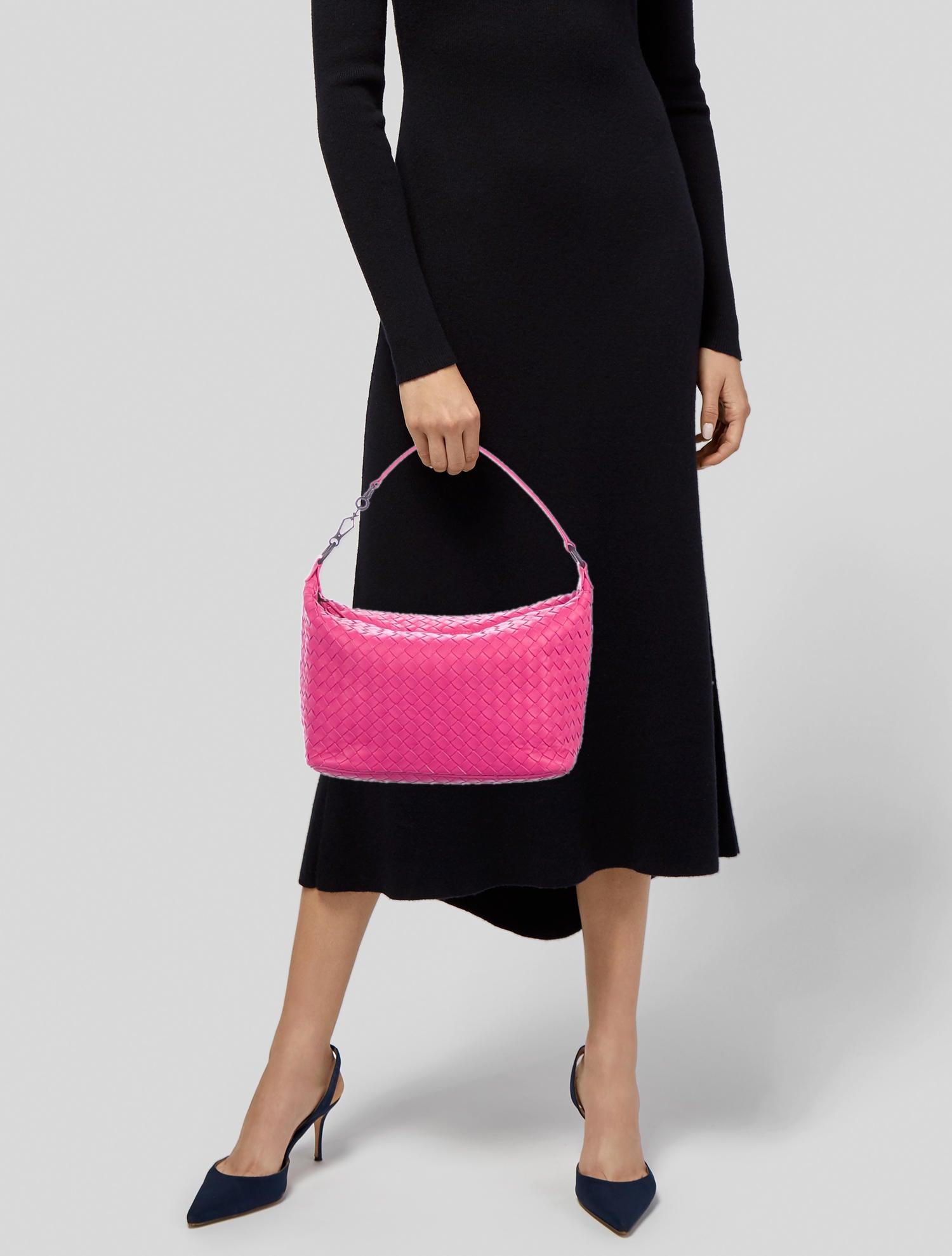 BOTTEGA VENETA ピンクbag×ヴィトンbag BOTTEGA VENETA Woven leather pink carryon luggage. Extremely rare.