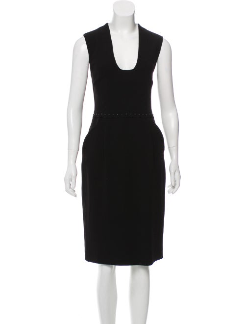 Bottega Veneta Studded Midi Dress Black