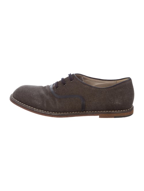 Bottega Veneta Leather-Trimmed Derby Shoes