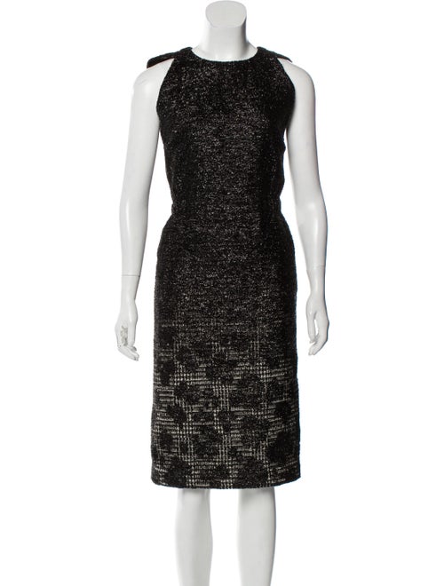 Bottega Veneta Metallic Jacquard Dress Metallic