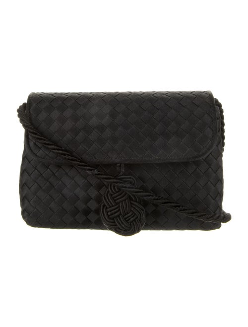 Bottega Veneta Intrecciato Satin Mini Bag Black