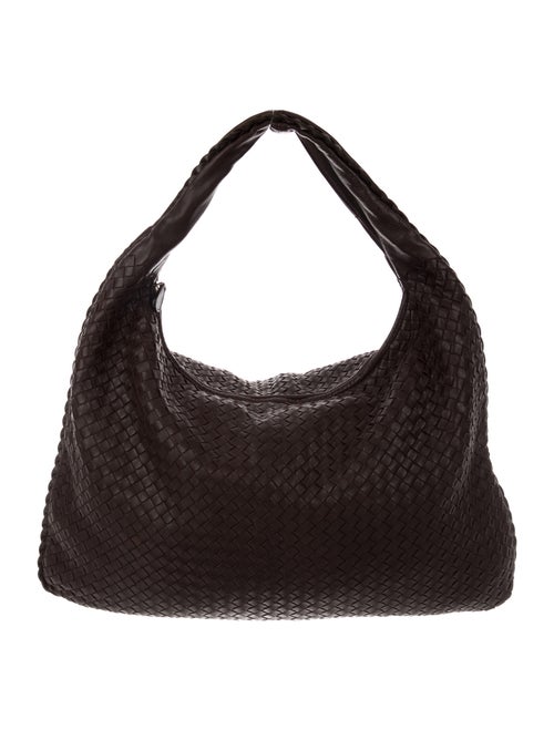 Bottega Veneta Intrecciato Maxi Veneta Hobo Brown